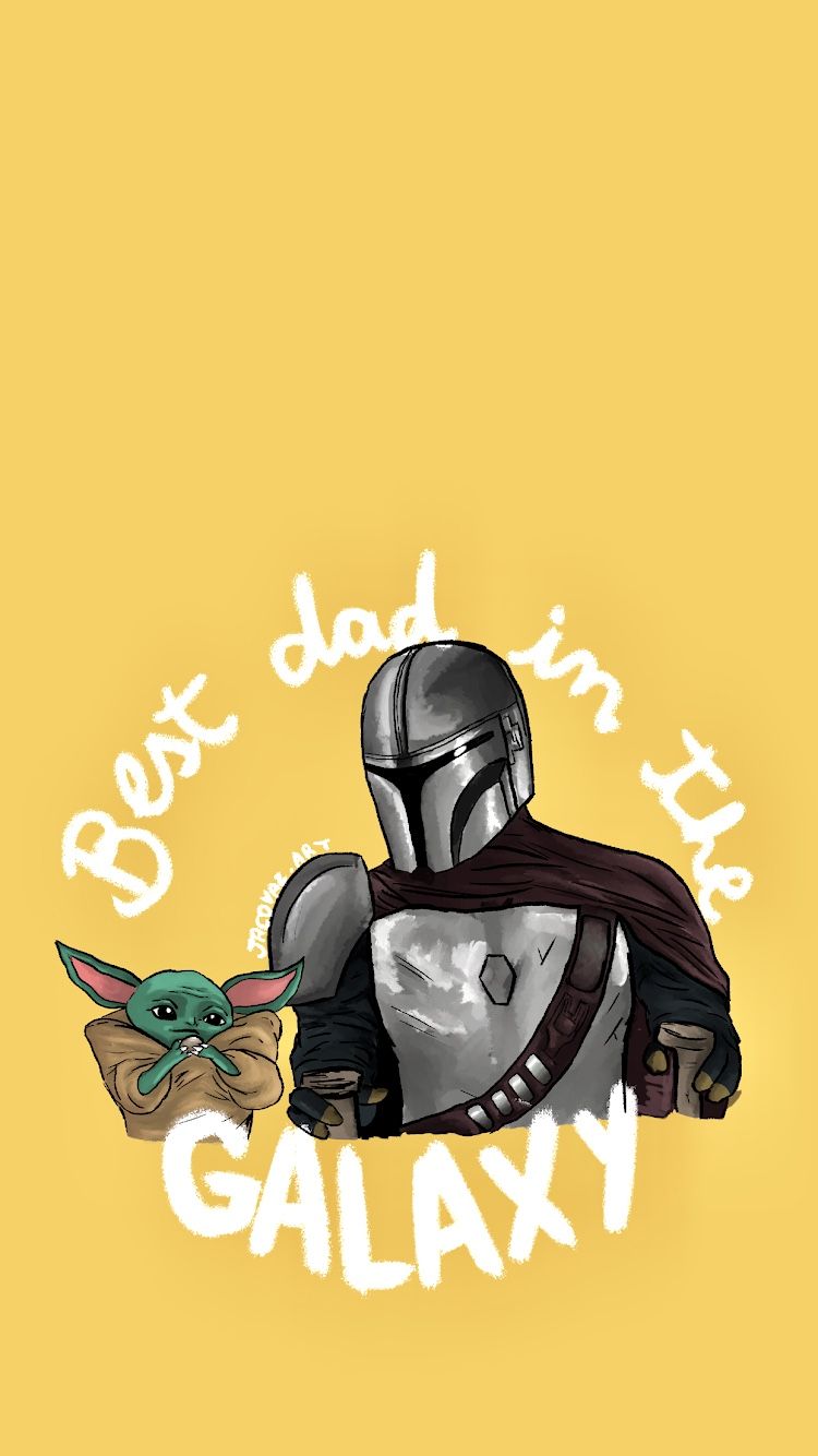 Baby Yoda And Mandalorian Fanart Wallpapers