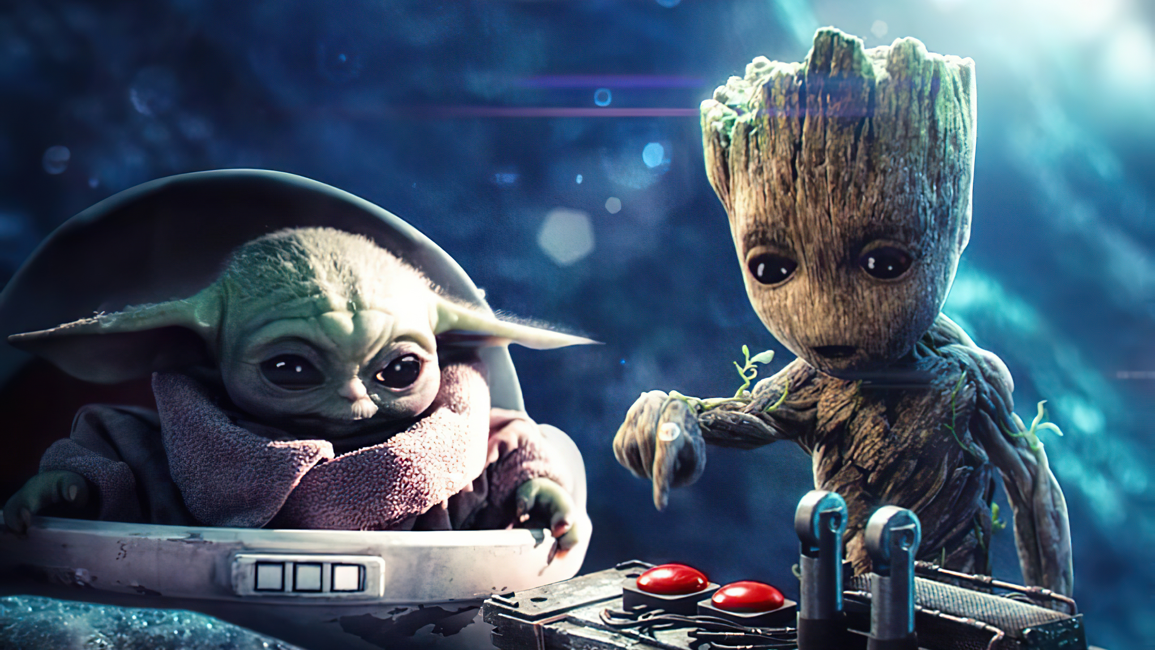 Baby Yoda Eating Oreos Wallpapers