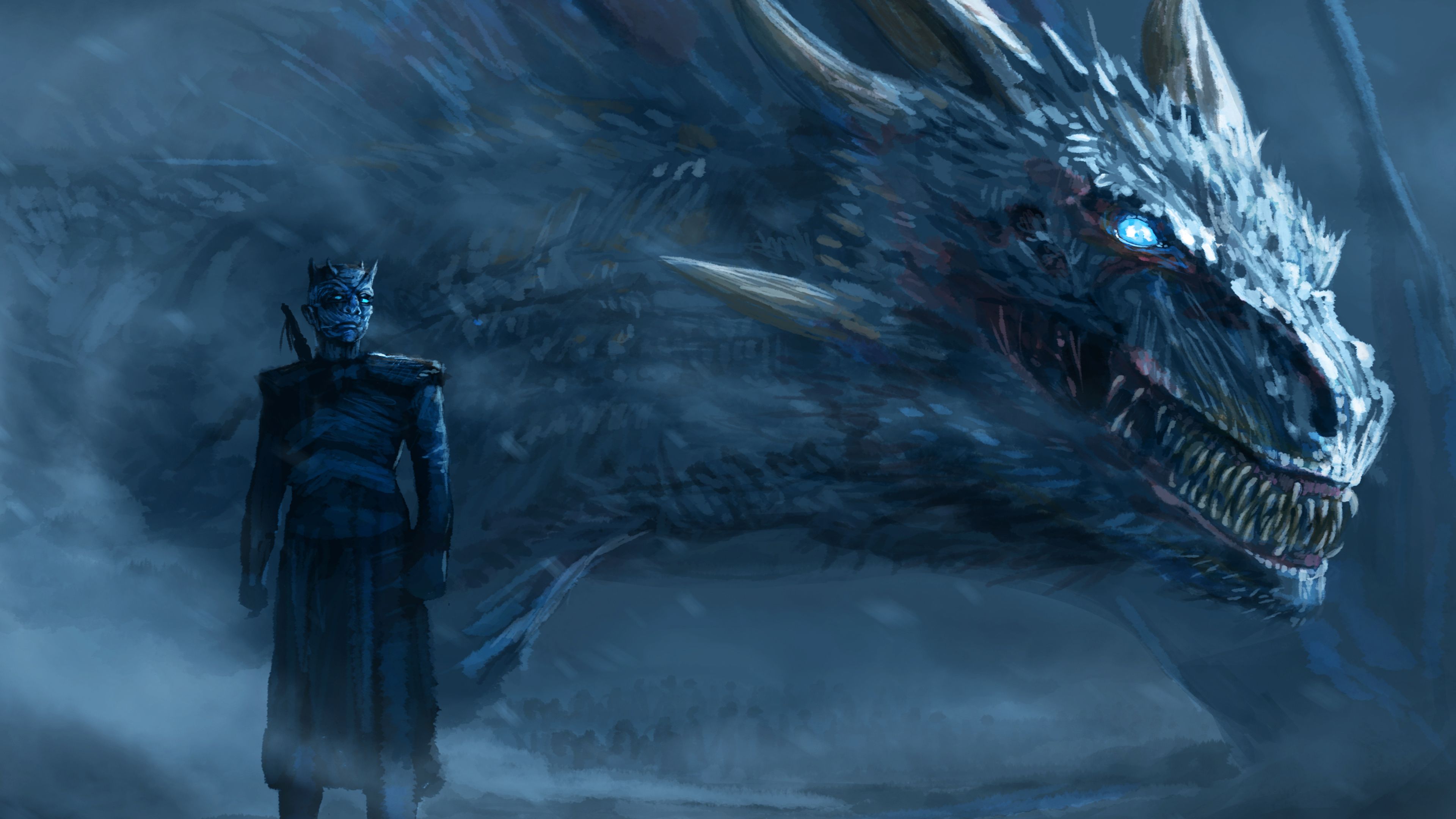 Battle Of Dragons Game Of Thrones 8 Art Wallpapers