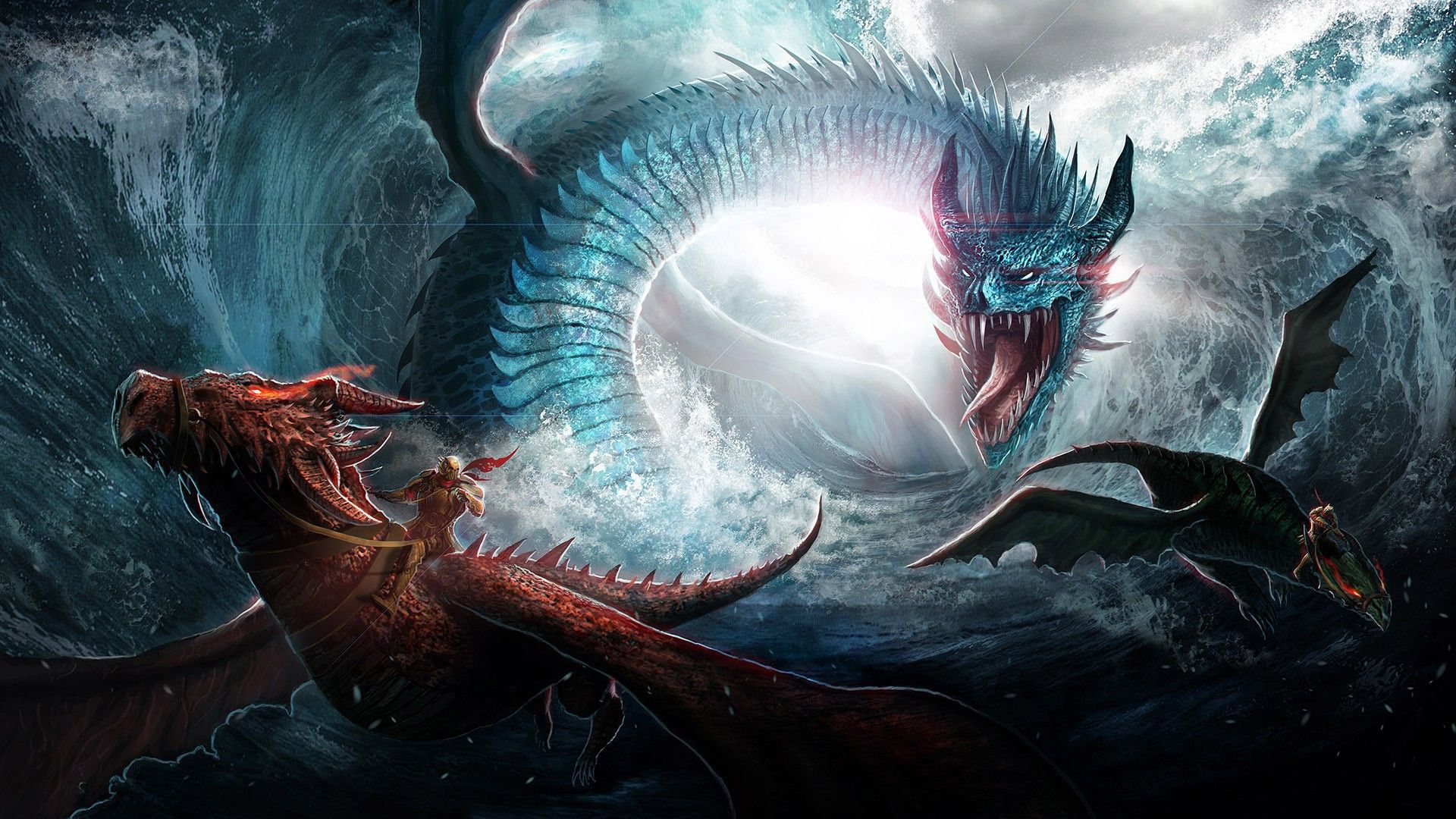 Battle Of Dragons Game Of Thrones 8 Art Wallpapers