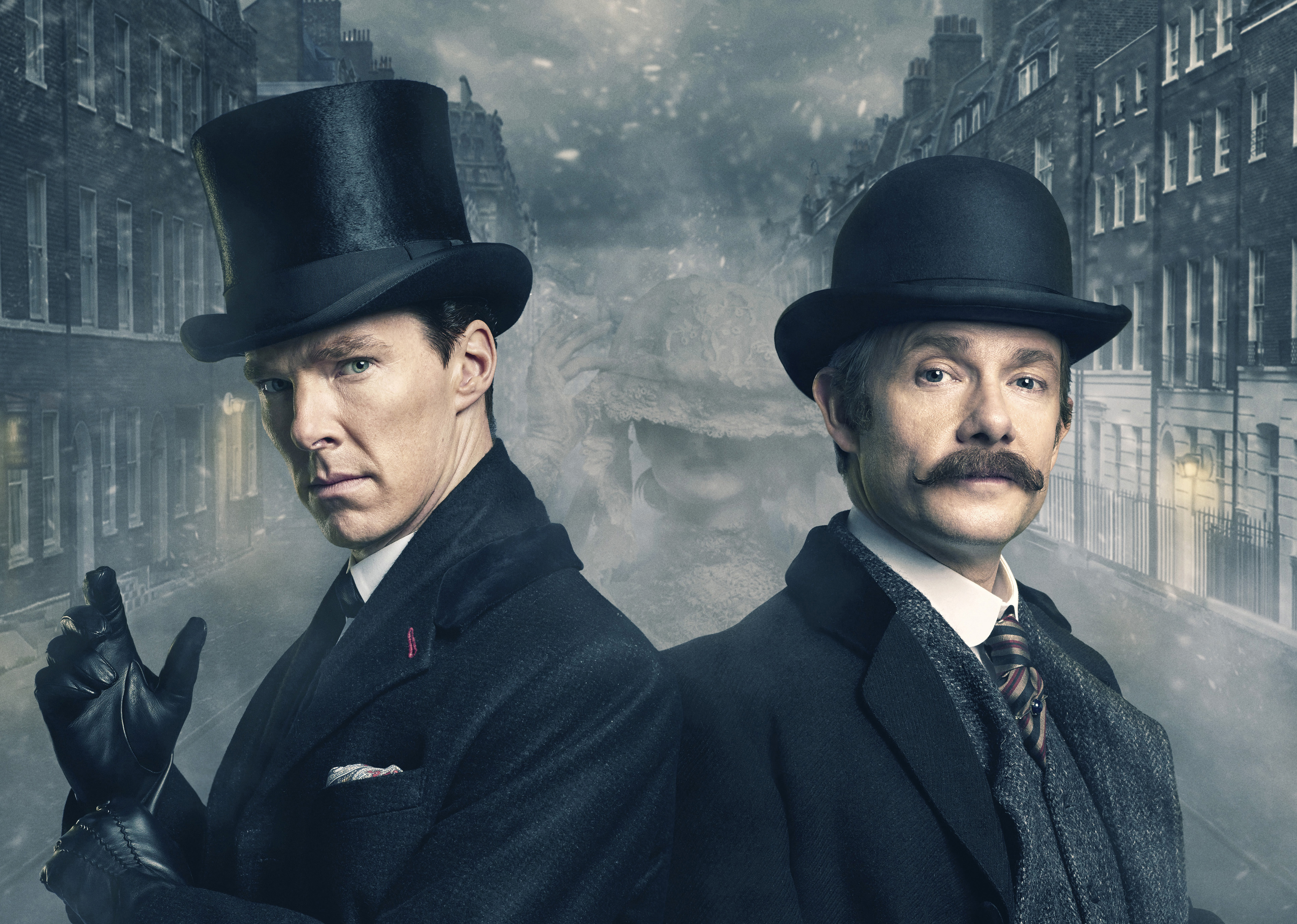 Benedict Cumberbatch And Martin Freeman Sherlock Artwork Wallpapers