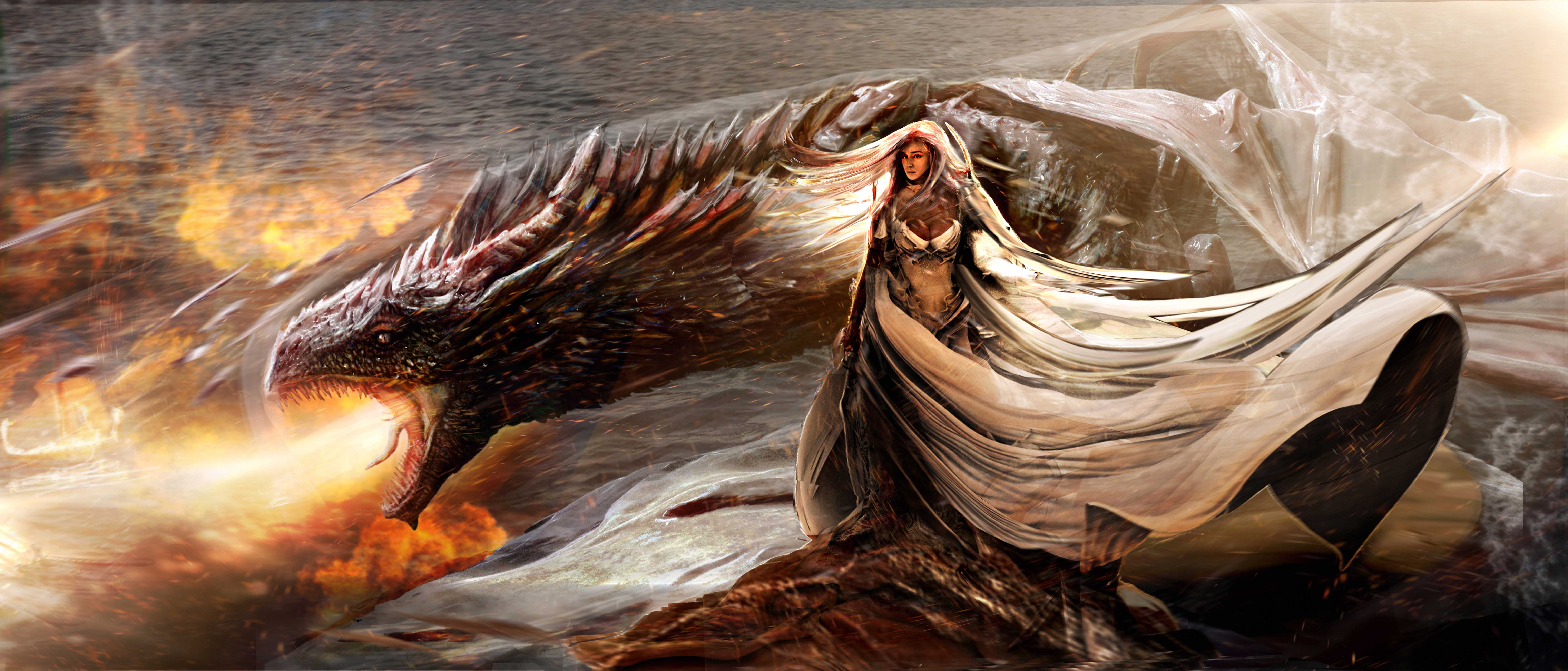 Daenerys And Dragon Got Wallpapers