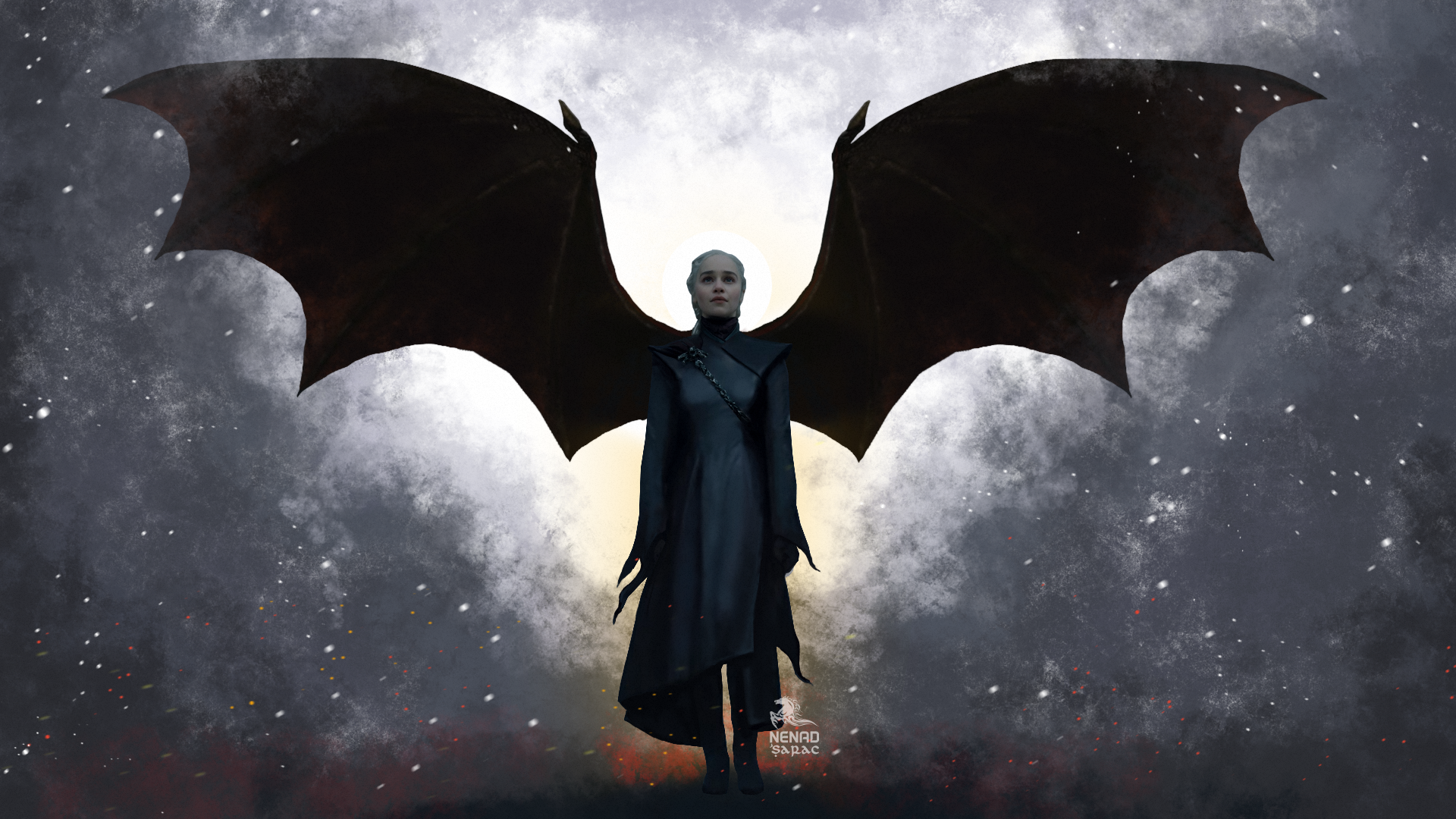 Daenerys Targaryen Queen Of The Ashes In The Iron Throne Wallpapers