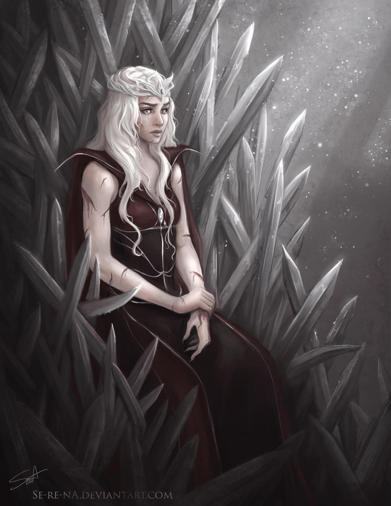 Daenerys Targaryen Queen Of The Ashes In The Iron Throne Wallpapers