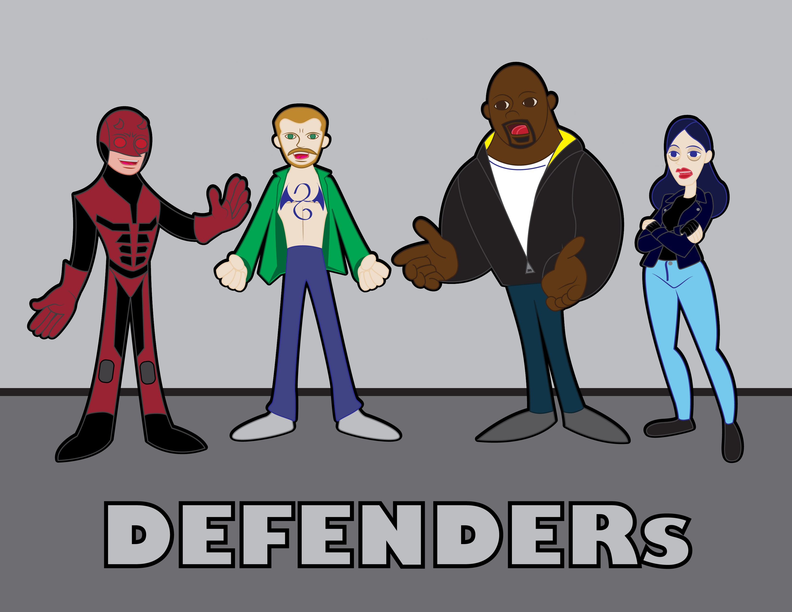 Defenders Tv Show Cartoon Artwork Wallpapers