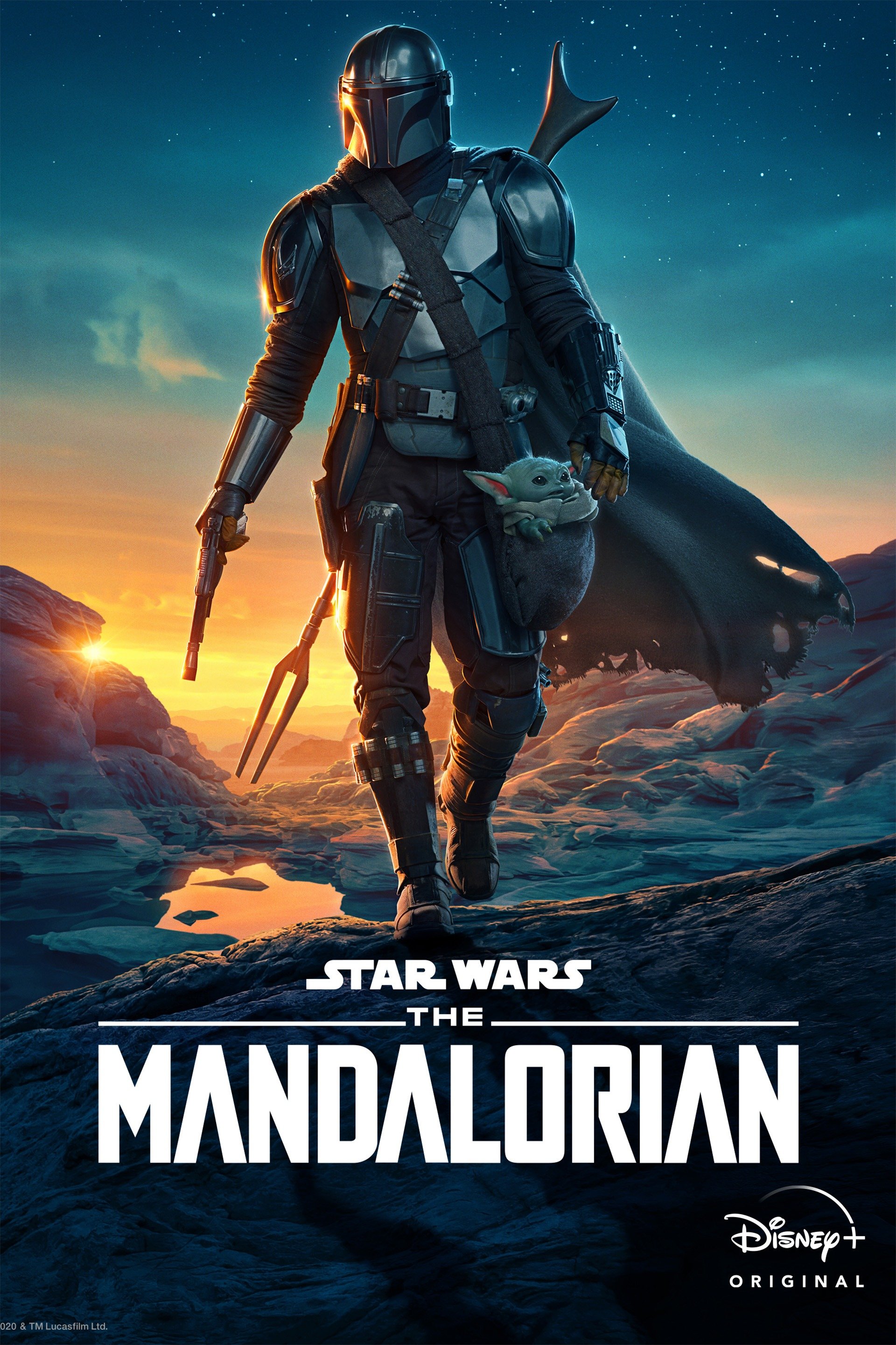 Disney Baby Yoda And The Mandalorian Poster Wallpapers