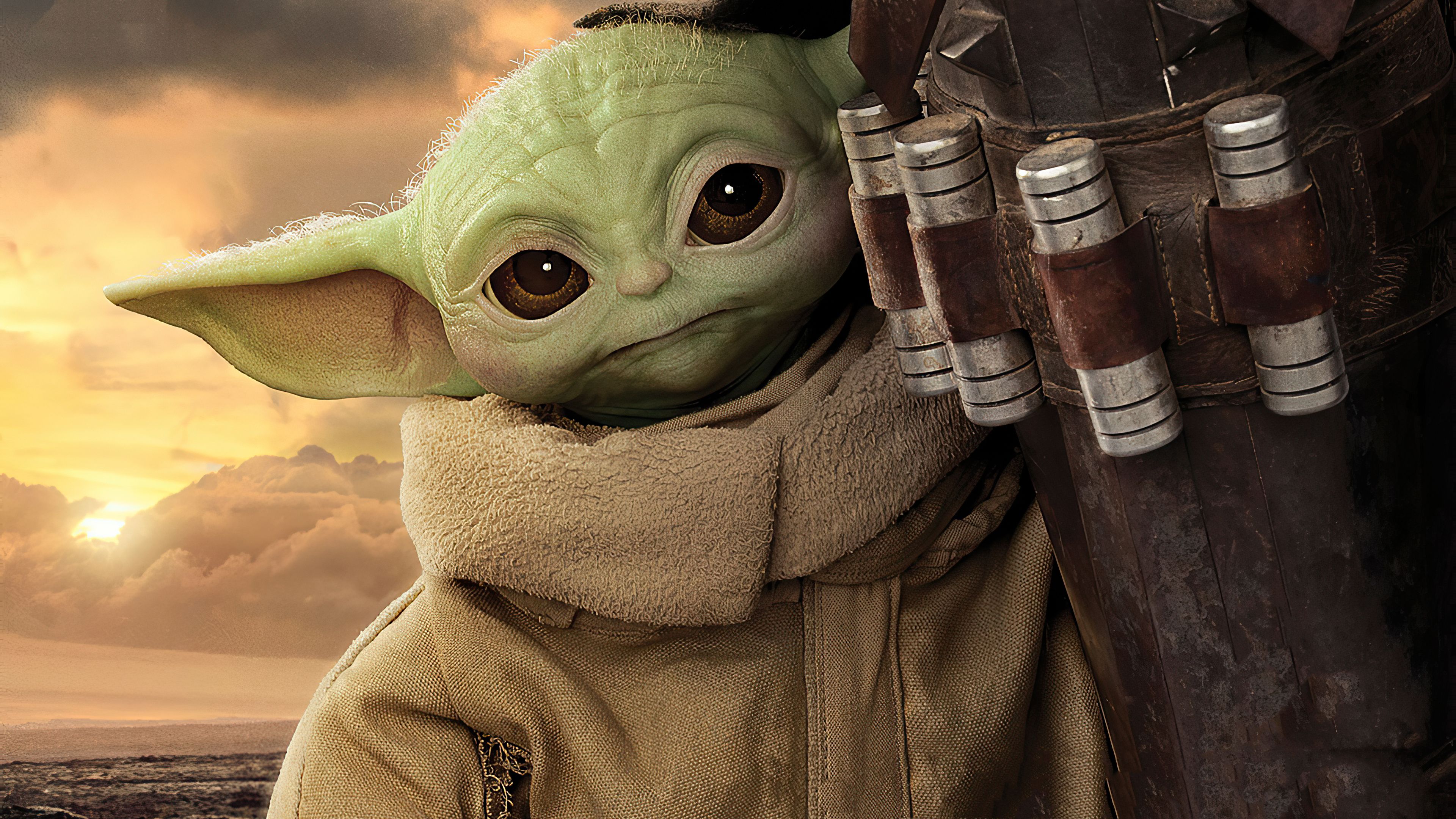 Disney Baby Yoda And The Mandalorian Poster Wallpapers