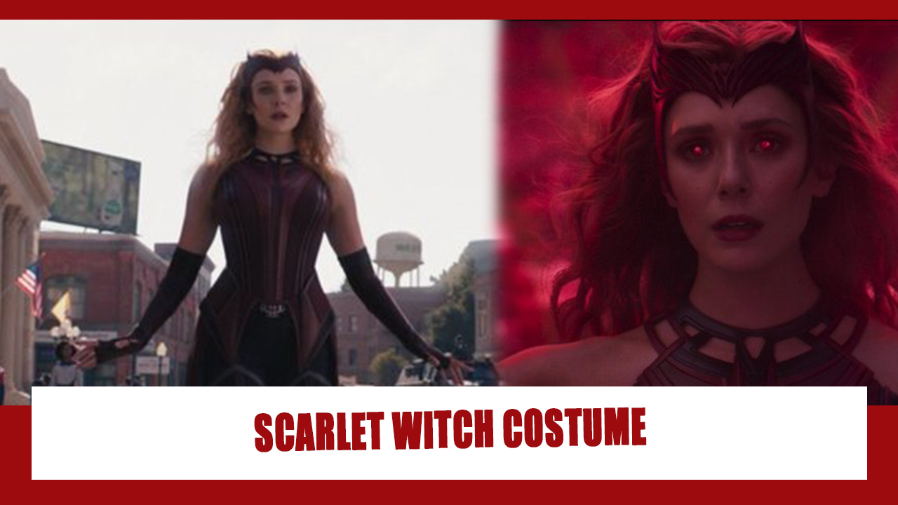 Elizabeth Olsen Red Dress Halloween In Wandavision Wallpapers