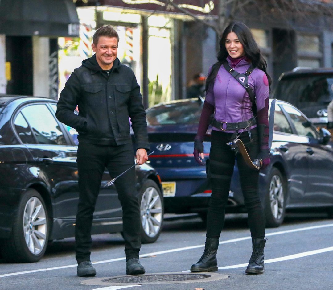 Jeremy Renner And Hailee Steinfeld In Marvels Hawkeye Wallpapers