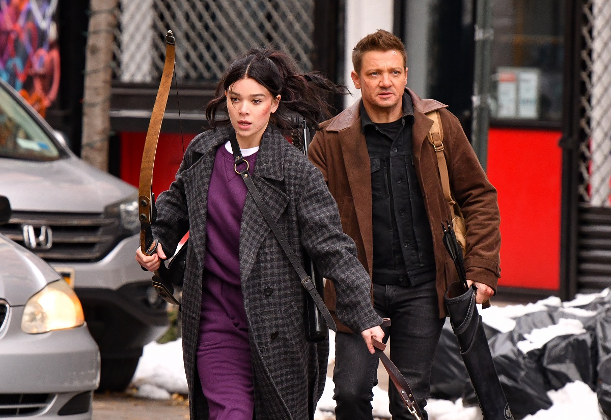 Jeremy Renner And Hailee Steinfeld In Marvels Hawkeye Wallpapers