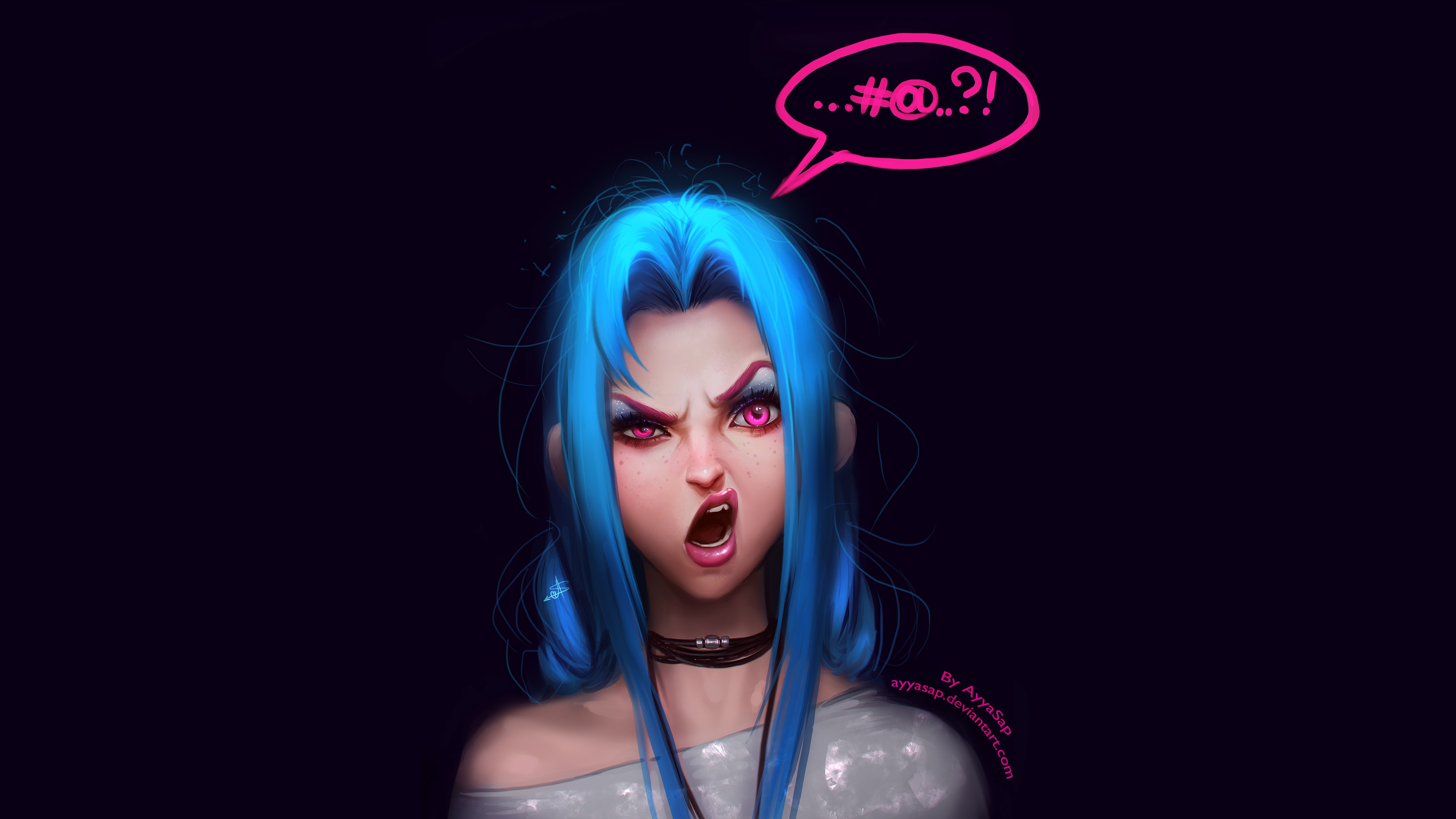 Jinx 4K Art League Of Legends Wallpapers