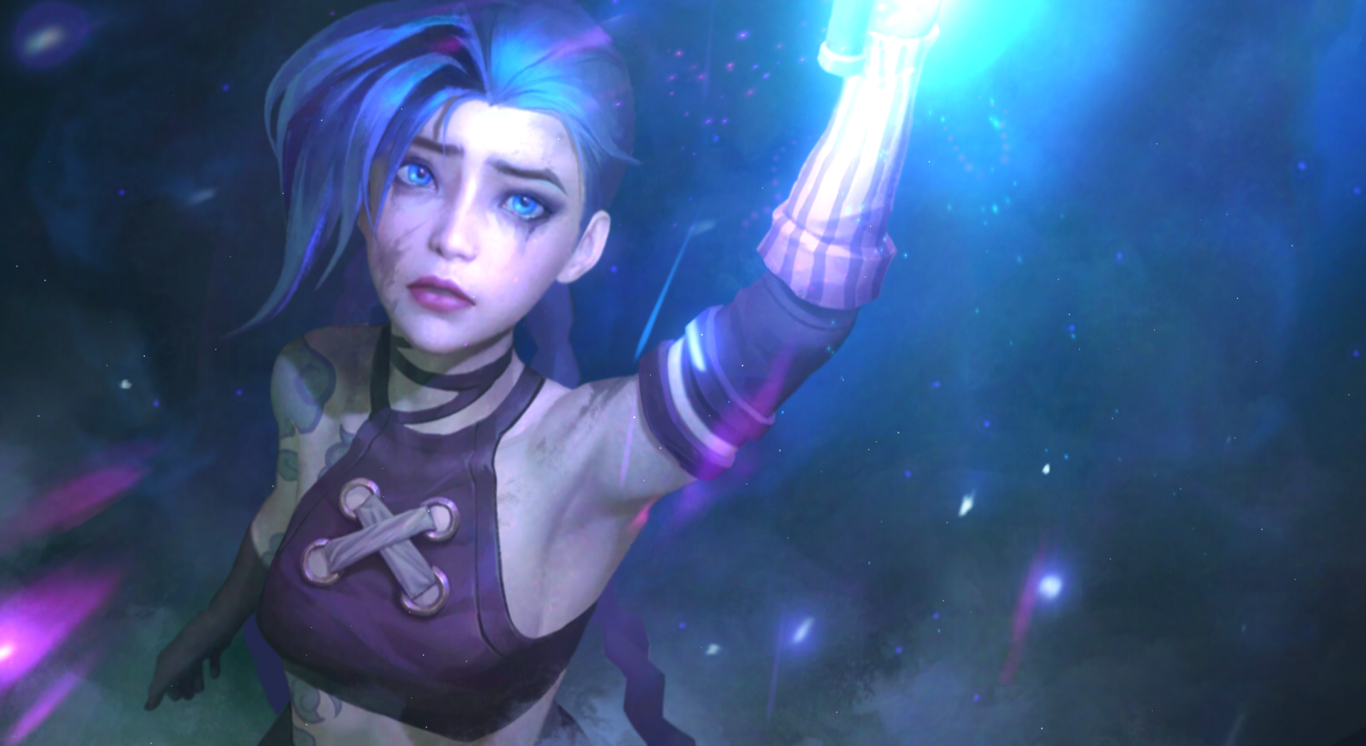 Jinx Cool League Of Legends Arcane Art Wallpapers