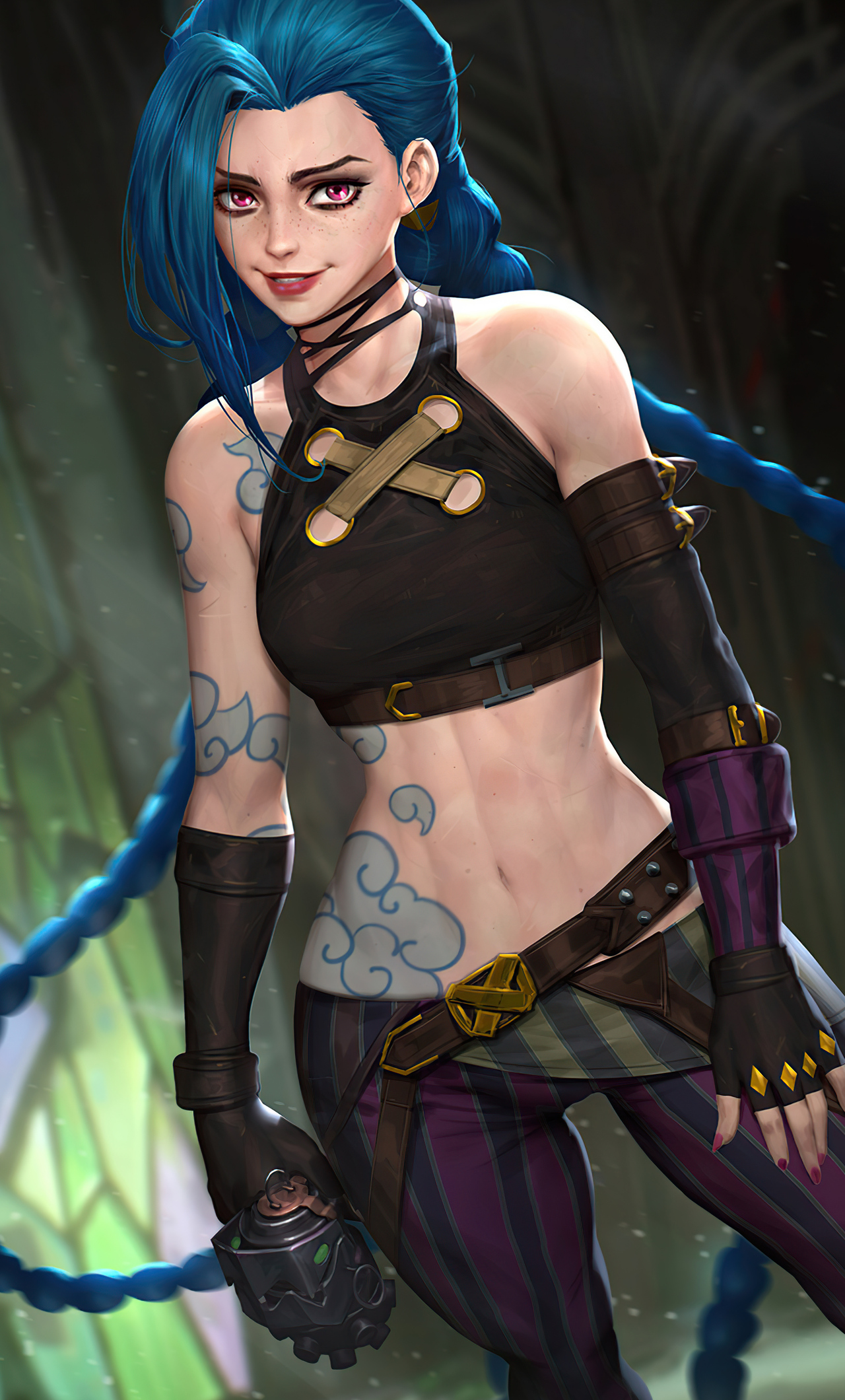 Jinx Cool League Of Legends Arcane Art Wallpapers