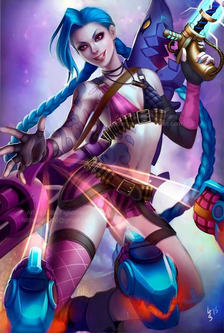 Jinx Cool League Of Legends Arcane Art Wallpapers