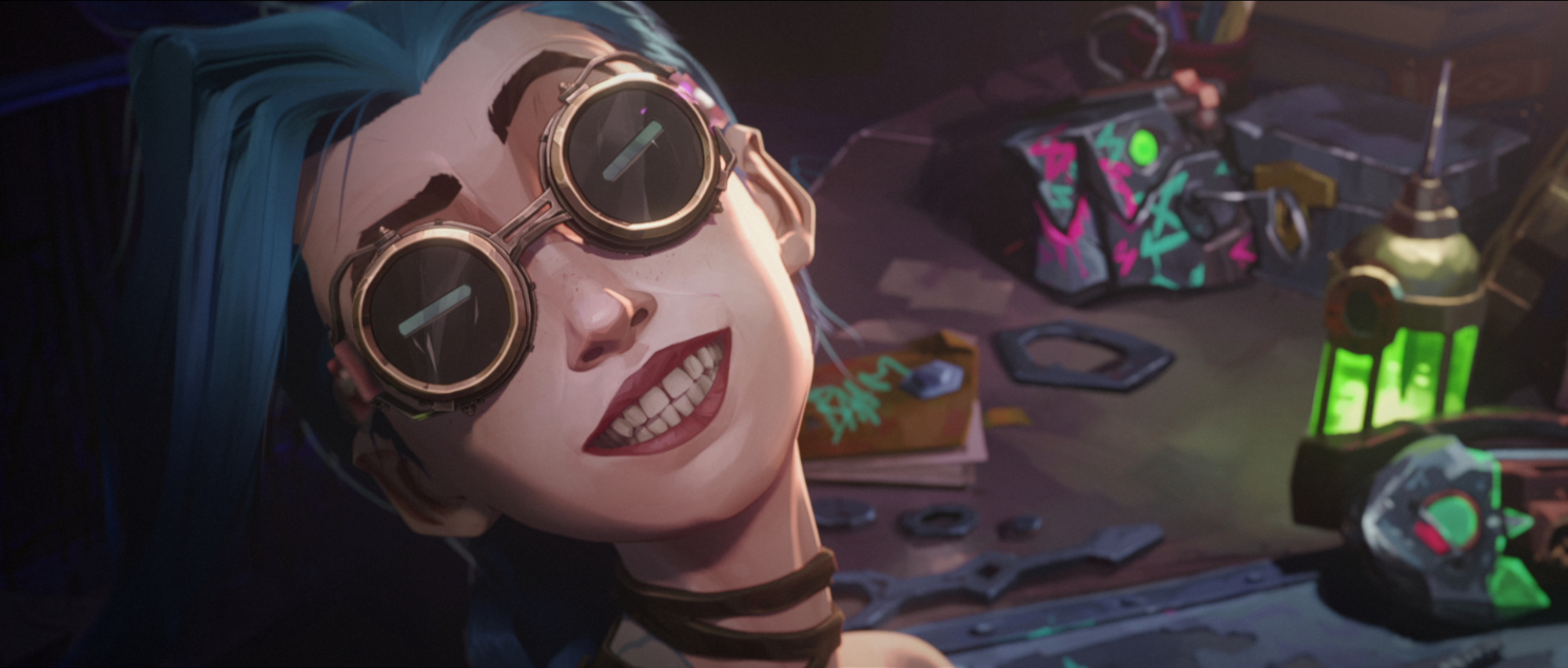 Jinx Cool League Of Legends Arcane Art Wallpapers