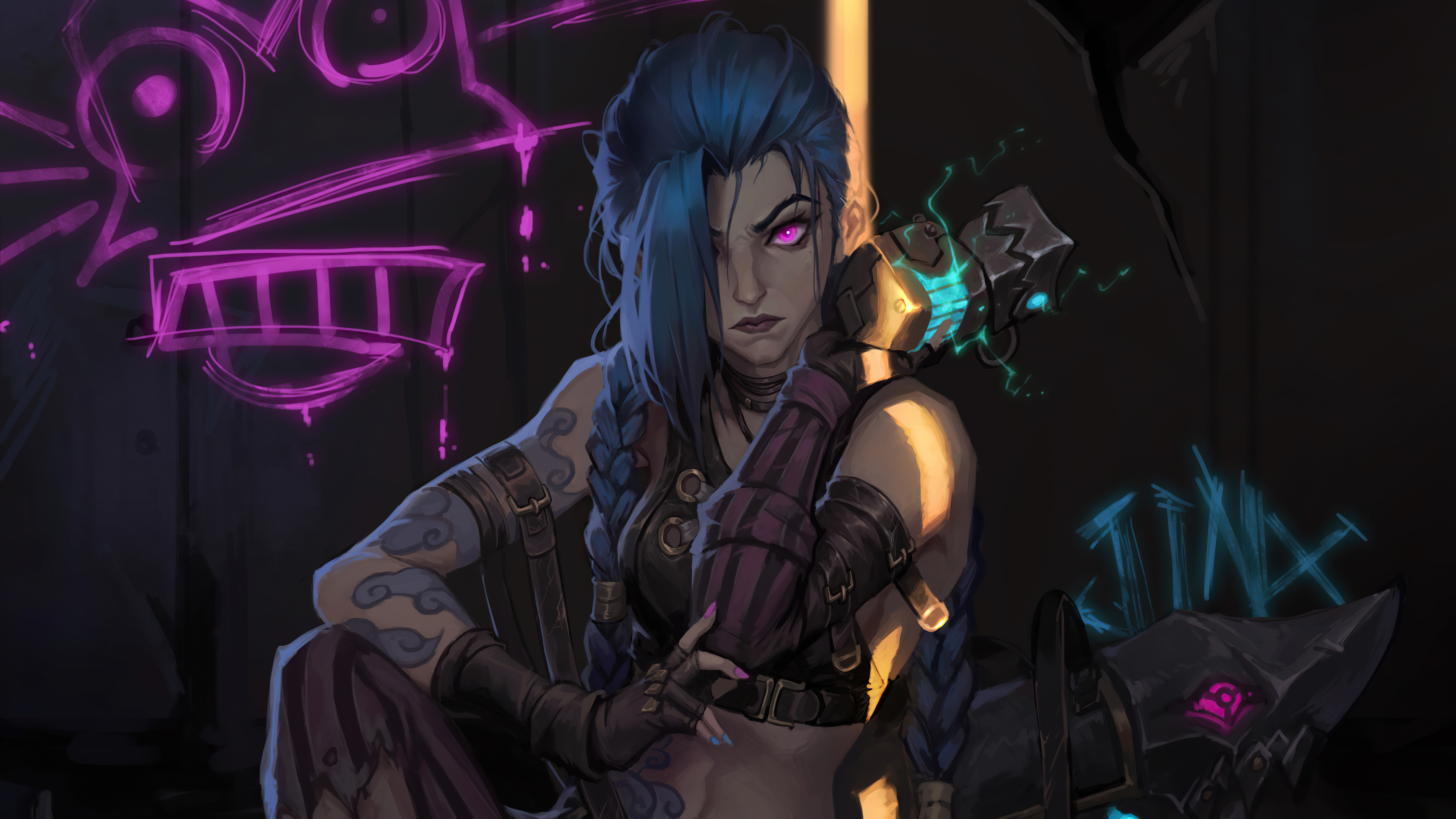 Jinx League Of Legends X Arcane  Art Wallpapers