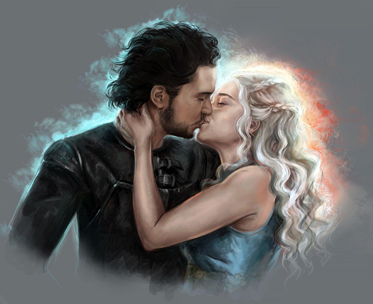 Jon Snow Daenerys Targaryen Last Scene Wallpapers