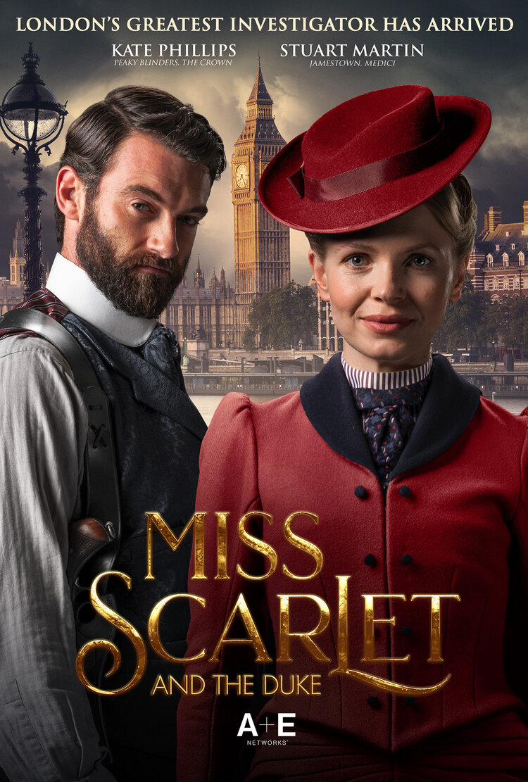 Kate Phillips And Stuart Martin In Miss Scarlet And The Duke Wallpapers