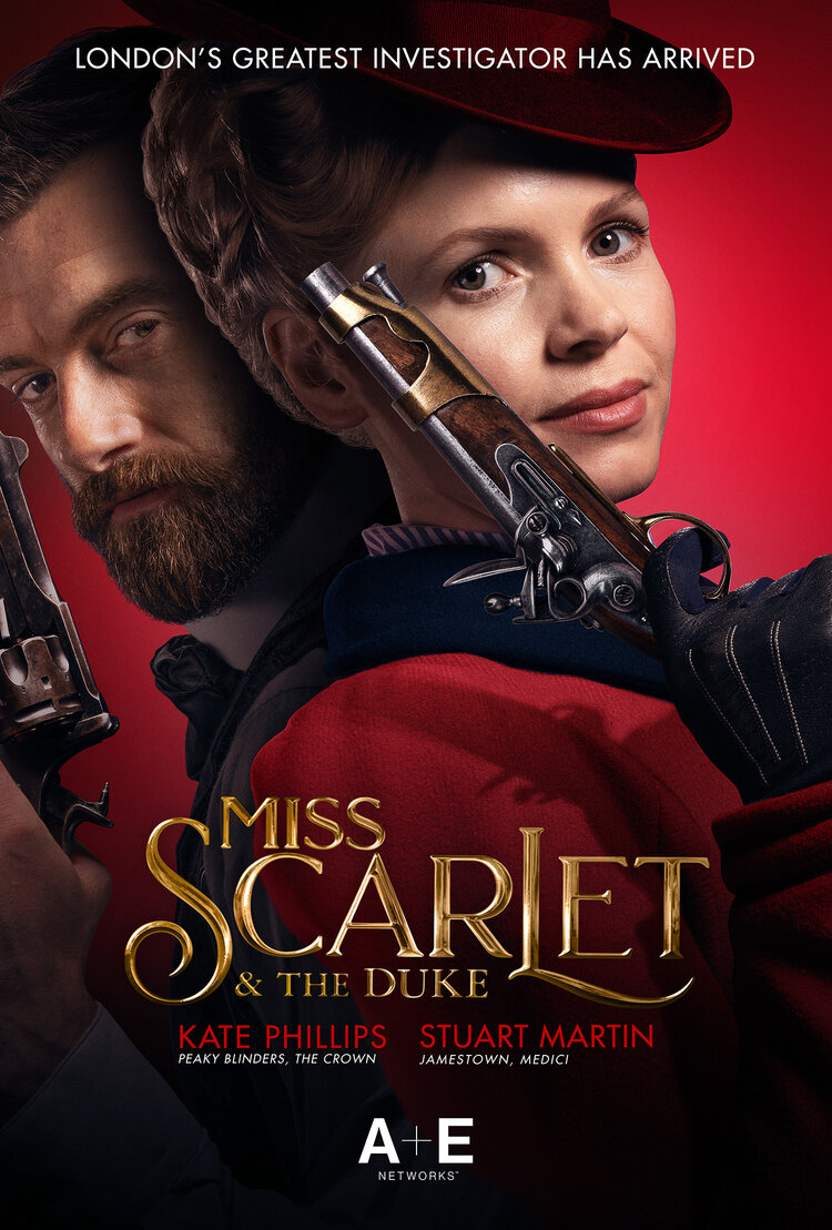 Kate Phillips And Stuart Martin In Miss Scarlet And The Duke Wallpapers