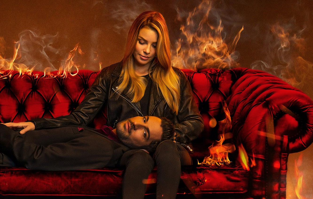 Lauren German &Amp; Tom Ellis Lucifer Wallpapers