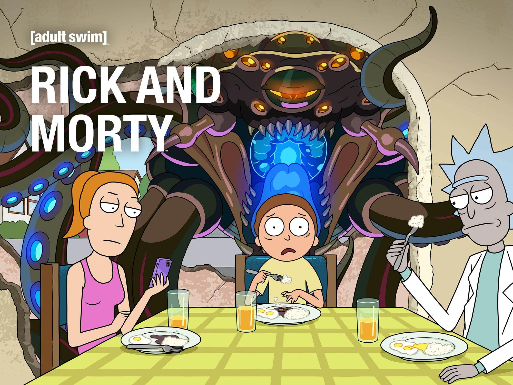 Morty And Rick Fighting With Aliens Wallpapers