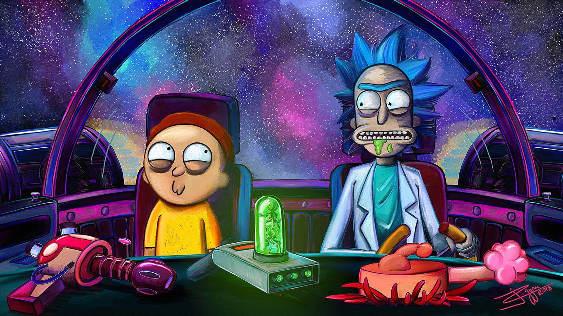 Morty Smith Rick Sanchez 4K Art Wallpapers