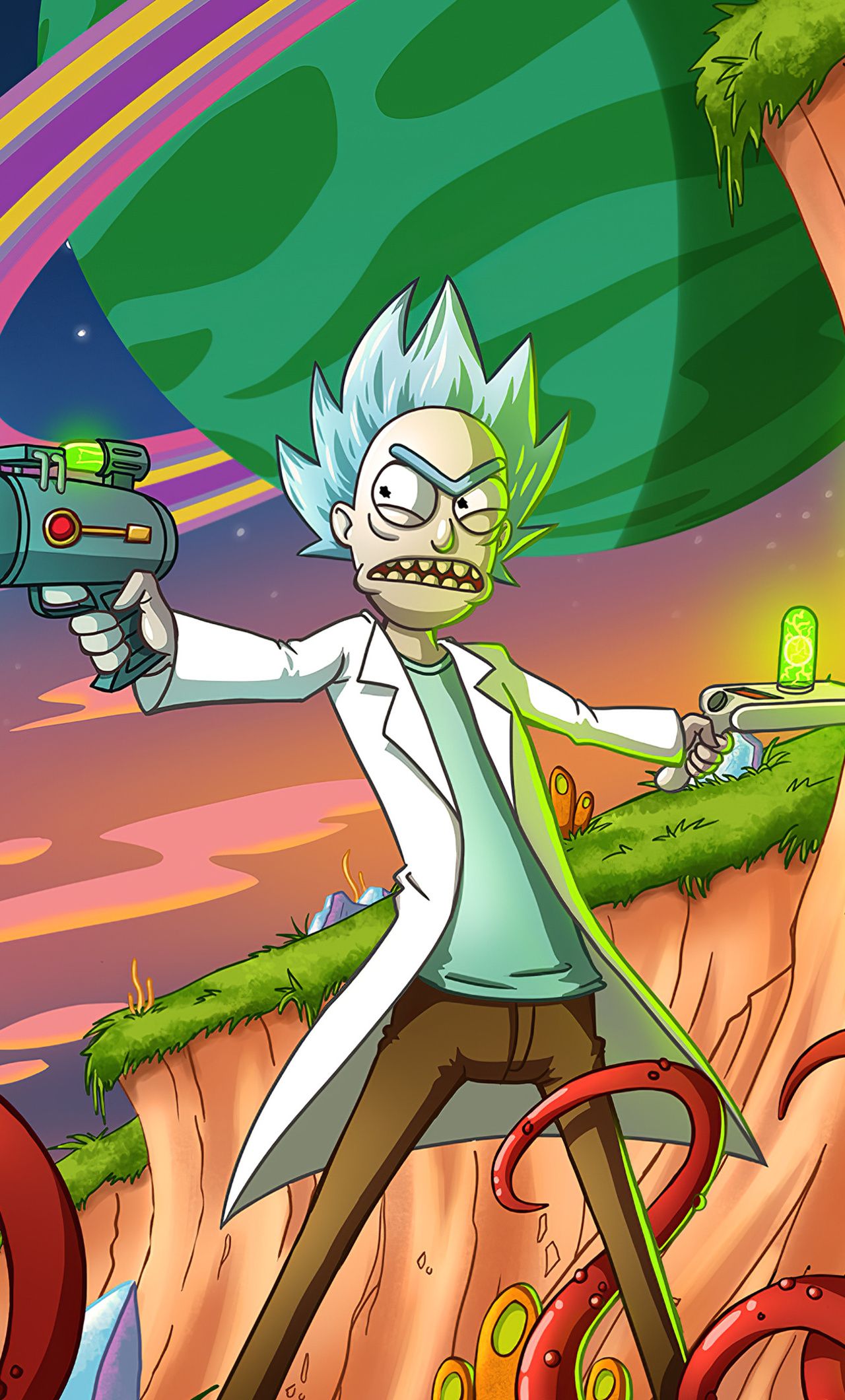 Morty Smith Rick Sanchez 4K Art Wallpapers