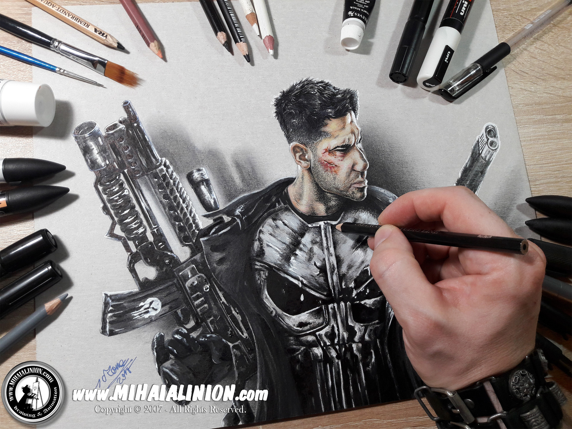 Netflix The Punisher Jon Bernthal Art Wallpapers