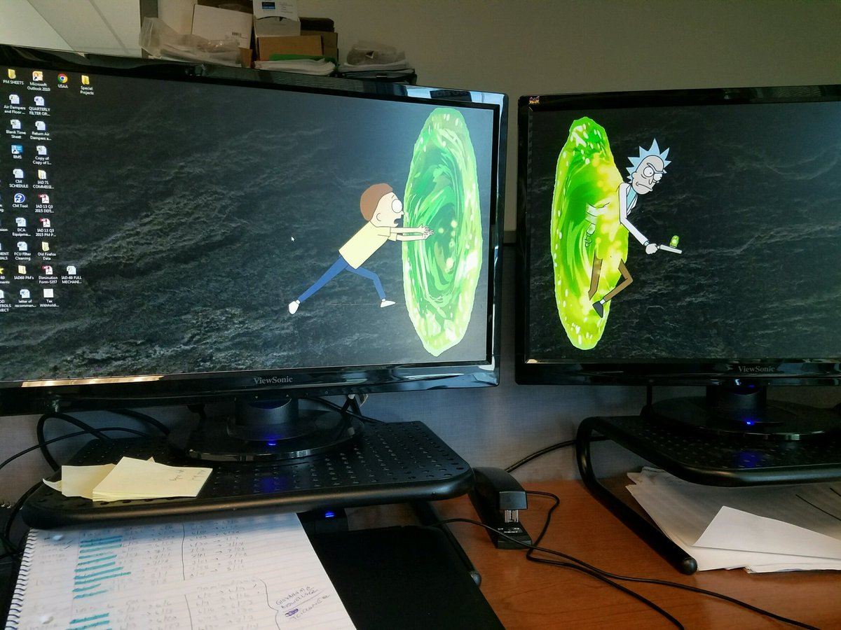 Rick And Morty Dual Screen Wallpapers