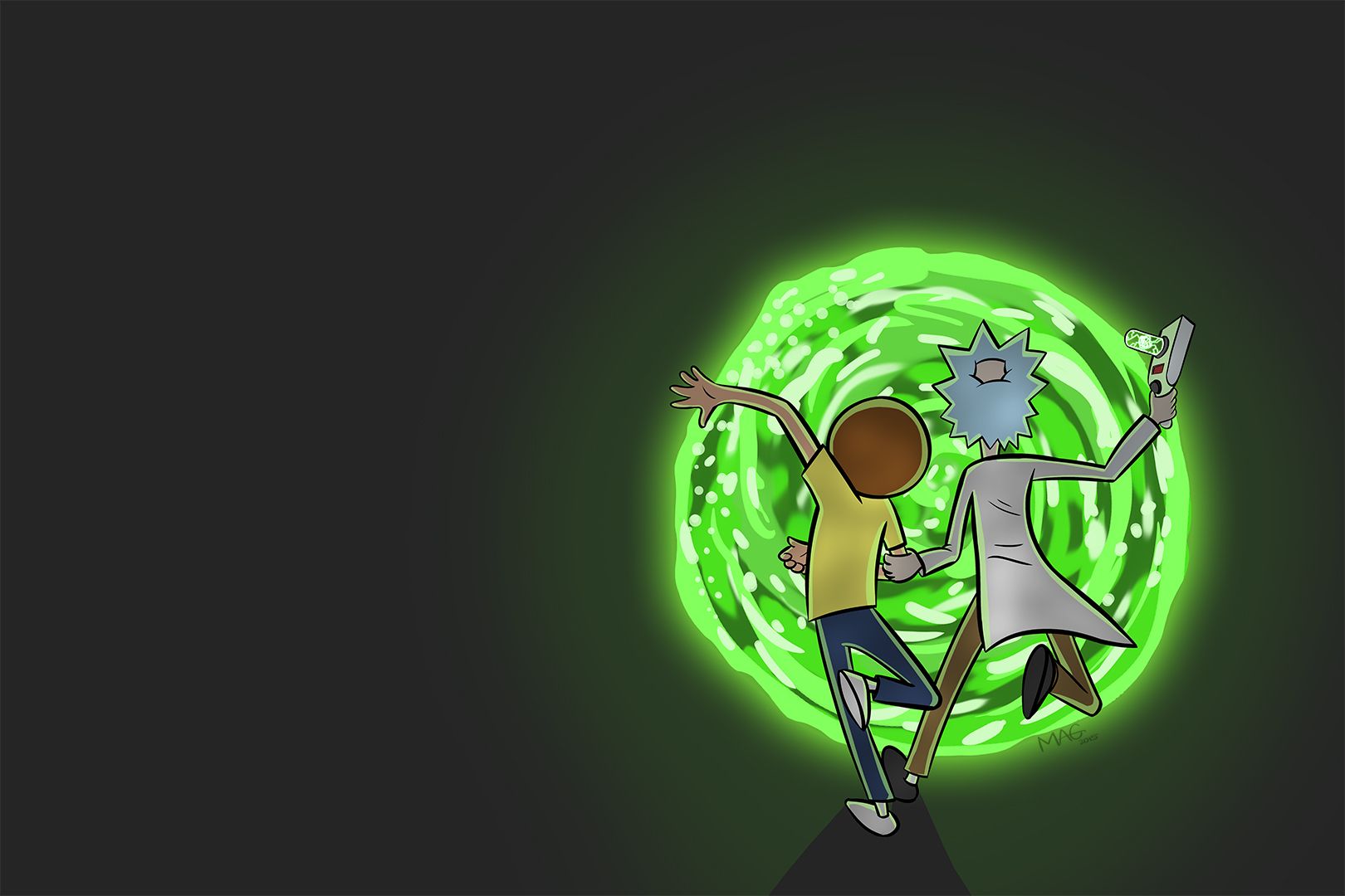 Rick And Morty On The Run Wallpapers