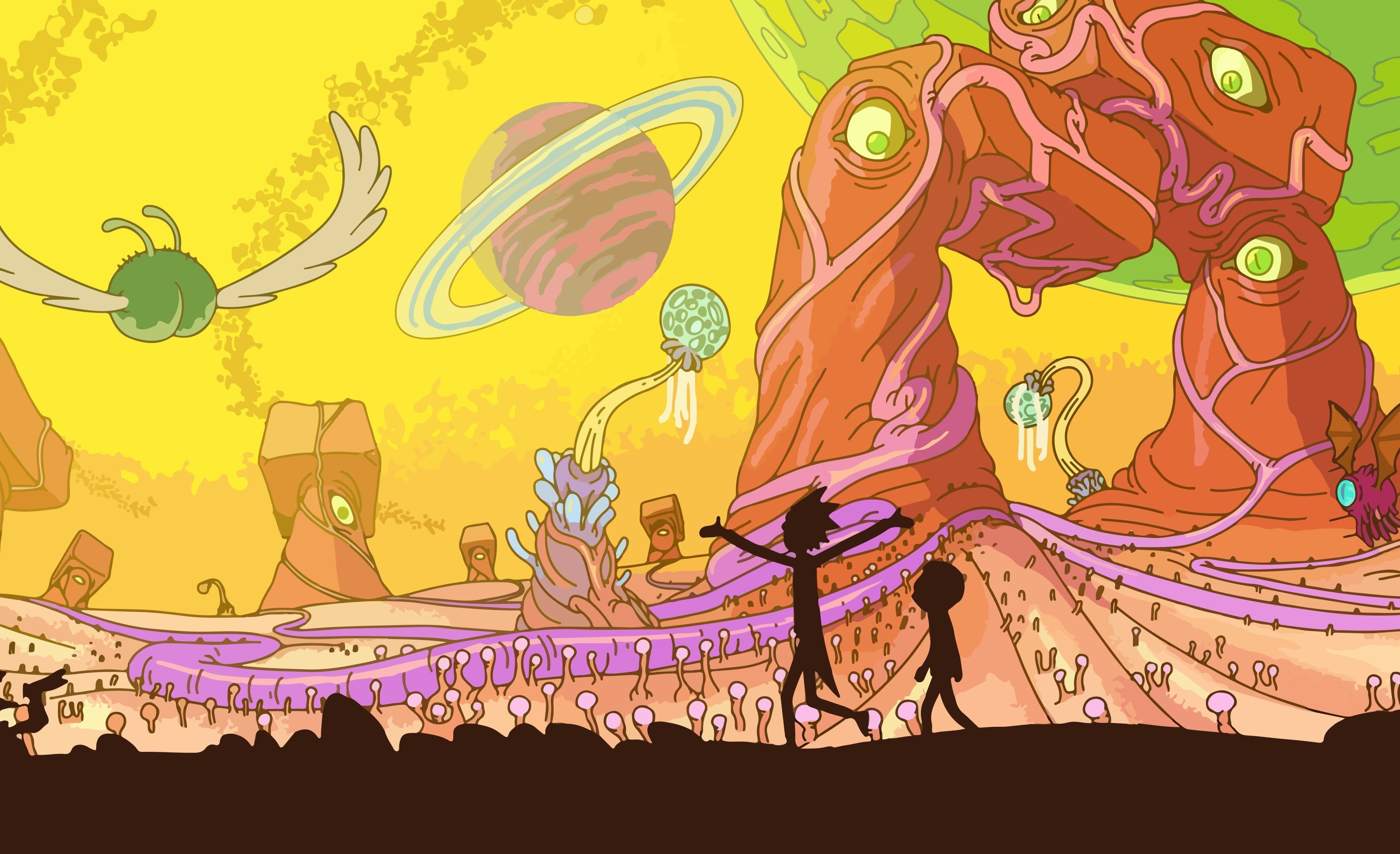 Rick And Morty Space Adventure Wallpapers