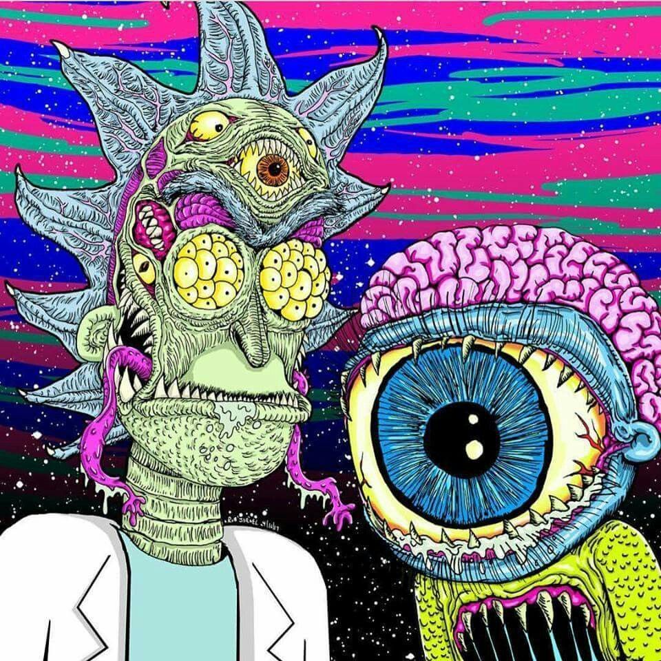 Rick And Morty Trippy Spaceship Wallpapers