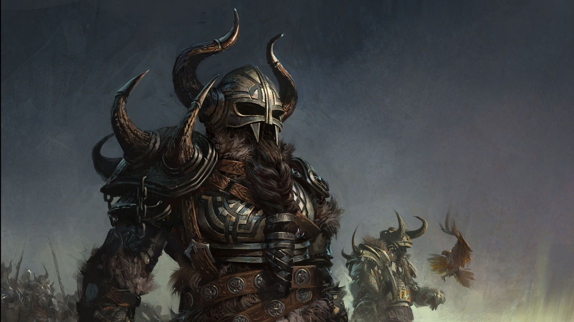 Shield Warrior Viking Fantasy Art Wallpapers