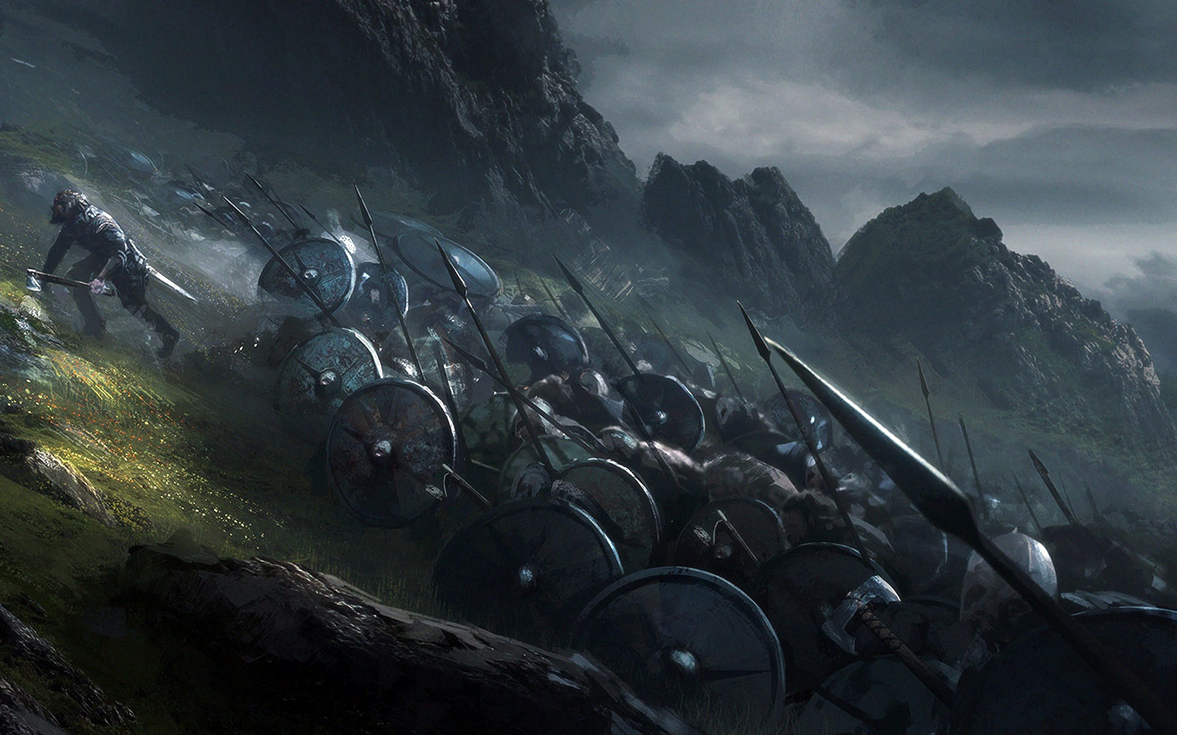 Shield Warrior Viking Fantasy Art Wallpapers