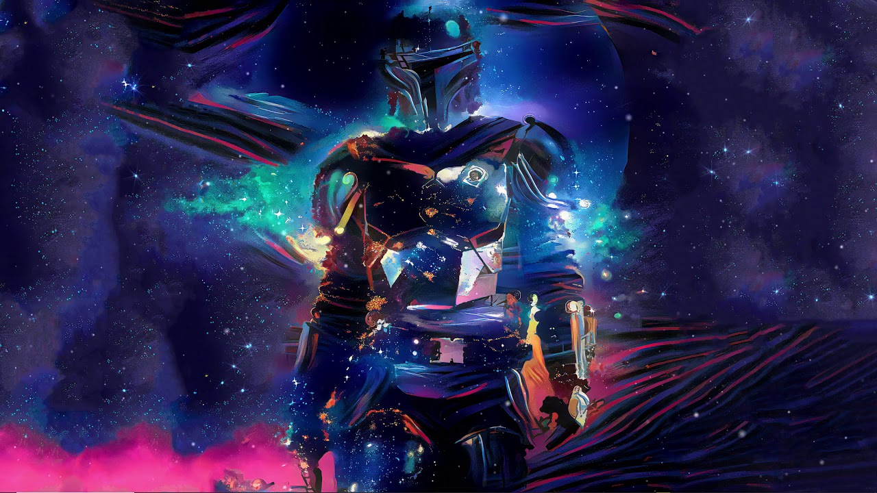 Star Wars The Mandalorian 4K Vaporwave Wallpapers