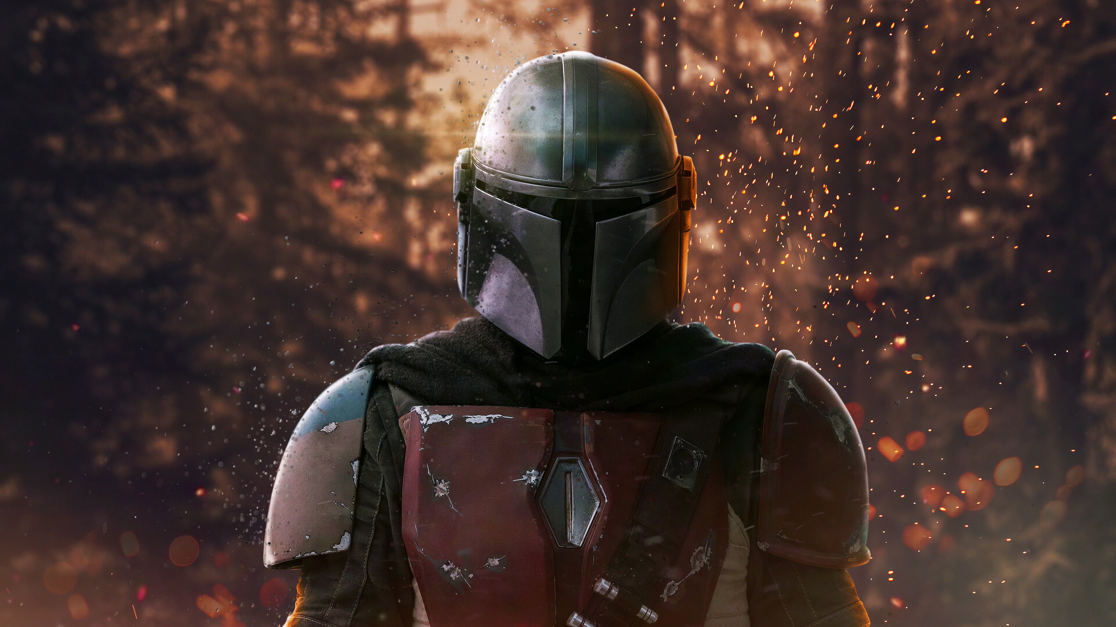 Star Wars The Mandalorian 4K Vaporwave Wallpapers