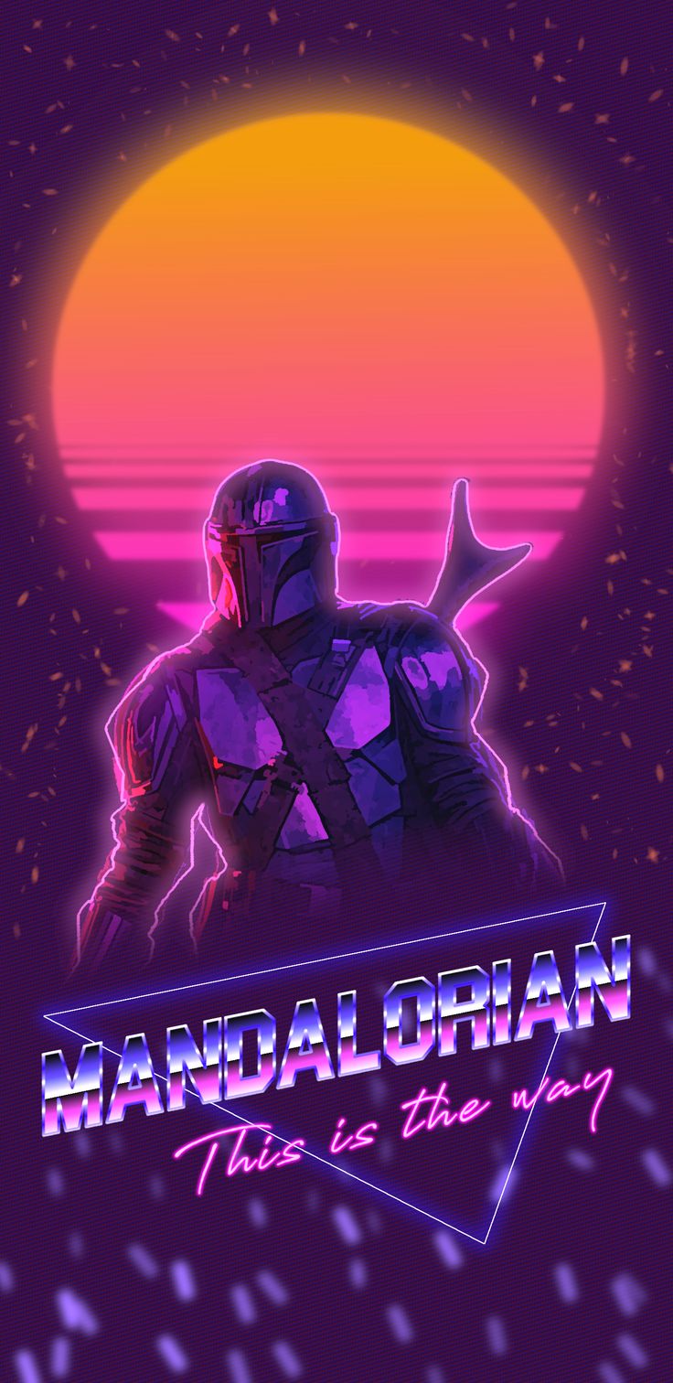 Star Wars The Mandalorian 4K Vaporwave Wallpapers