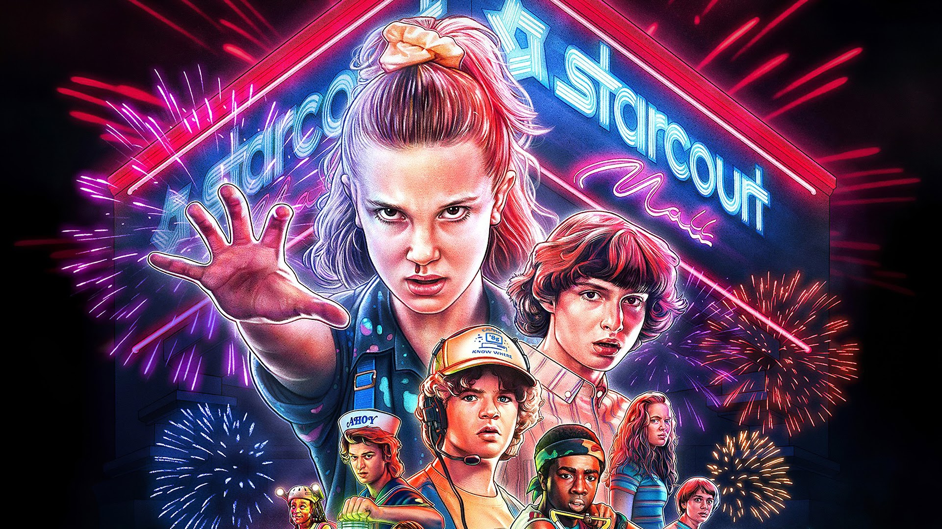 Stranger Things Eleven Neon Poster Wallpapers