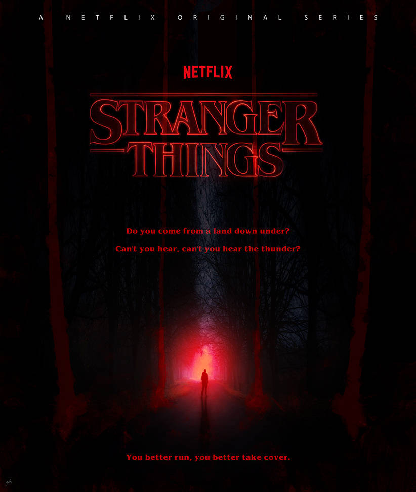 Stranger Things Text Poster Wallpapers