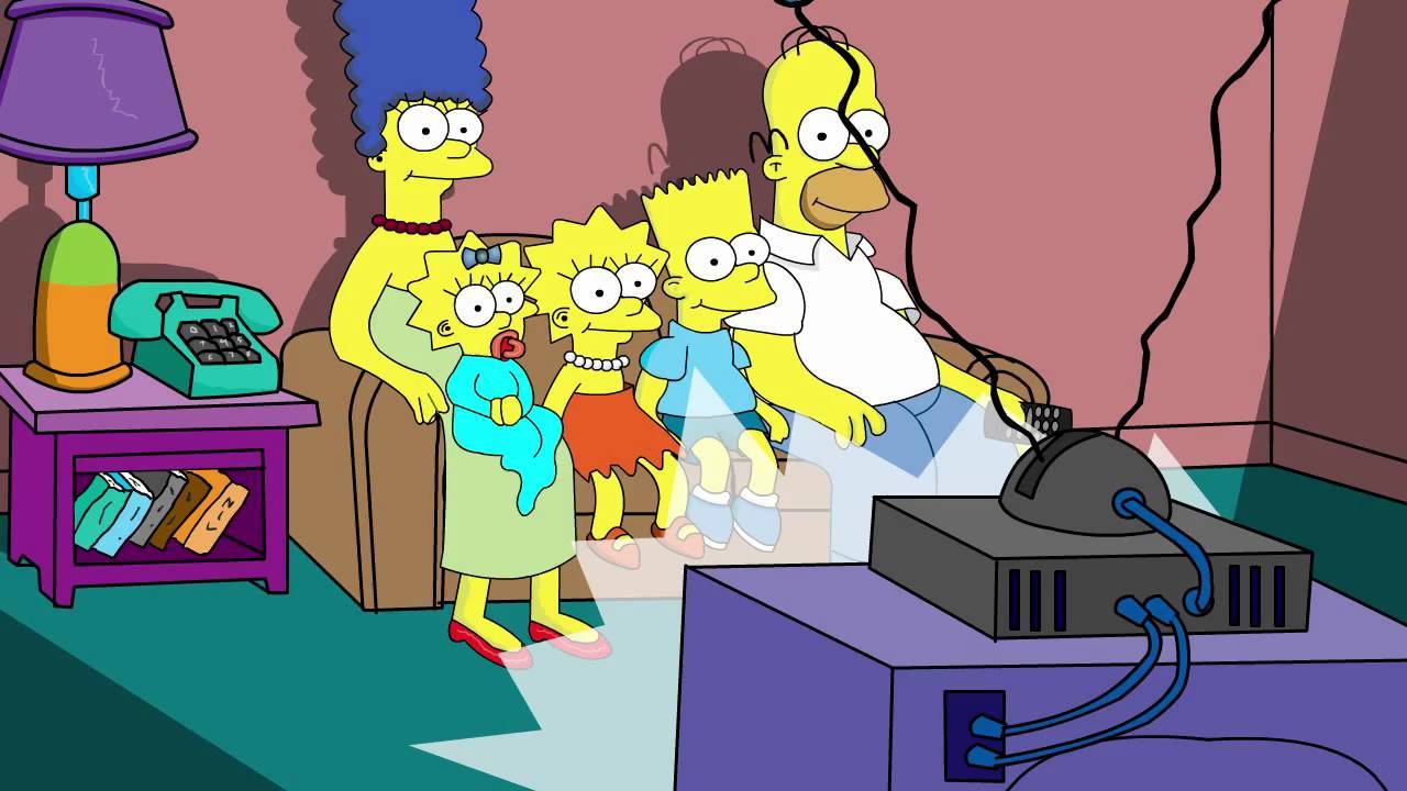 The Simpsons Family Watching Tv Wallpapers