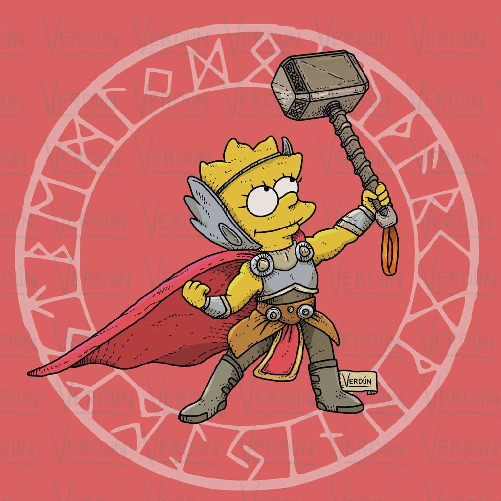 Thor Lisa Simpson Wallpapers