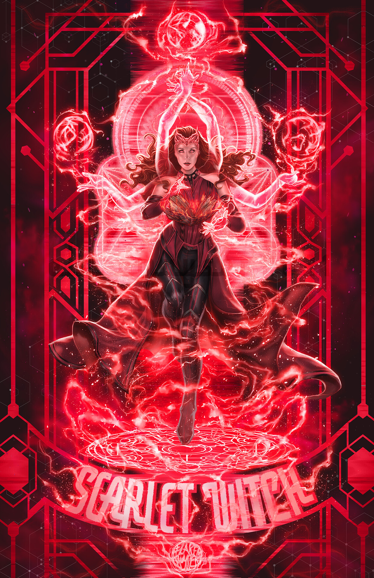 Wanda Maximoff Poster Art Wallpapers