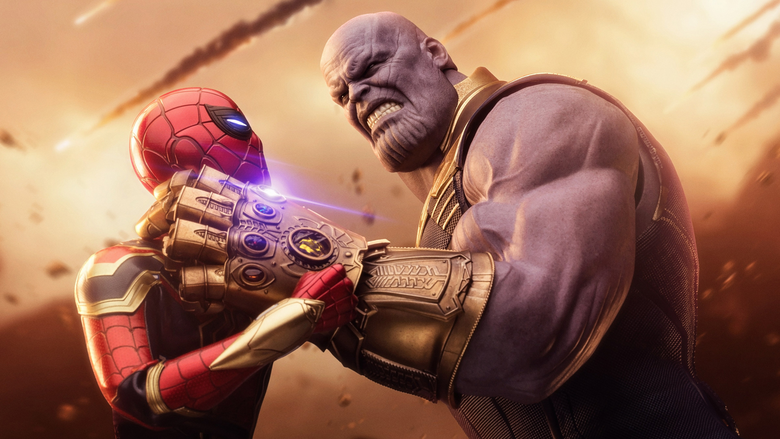 All The Avengers Fighting Thanos - Avengers Infinity War Artwork Wallpapers