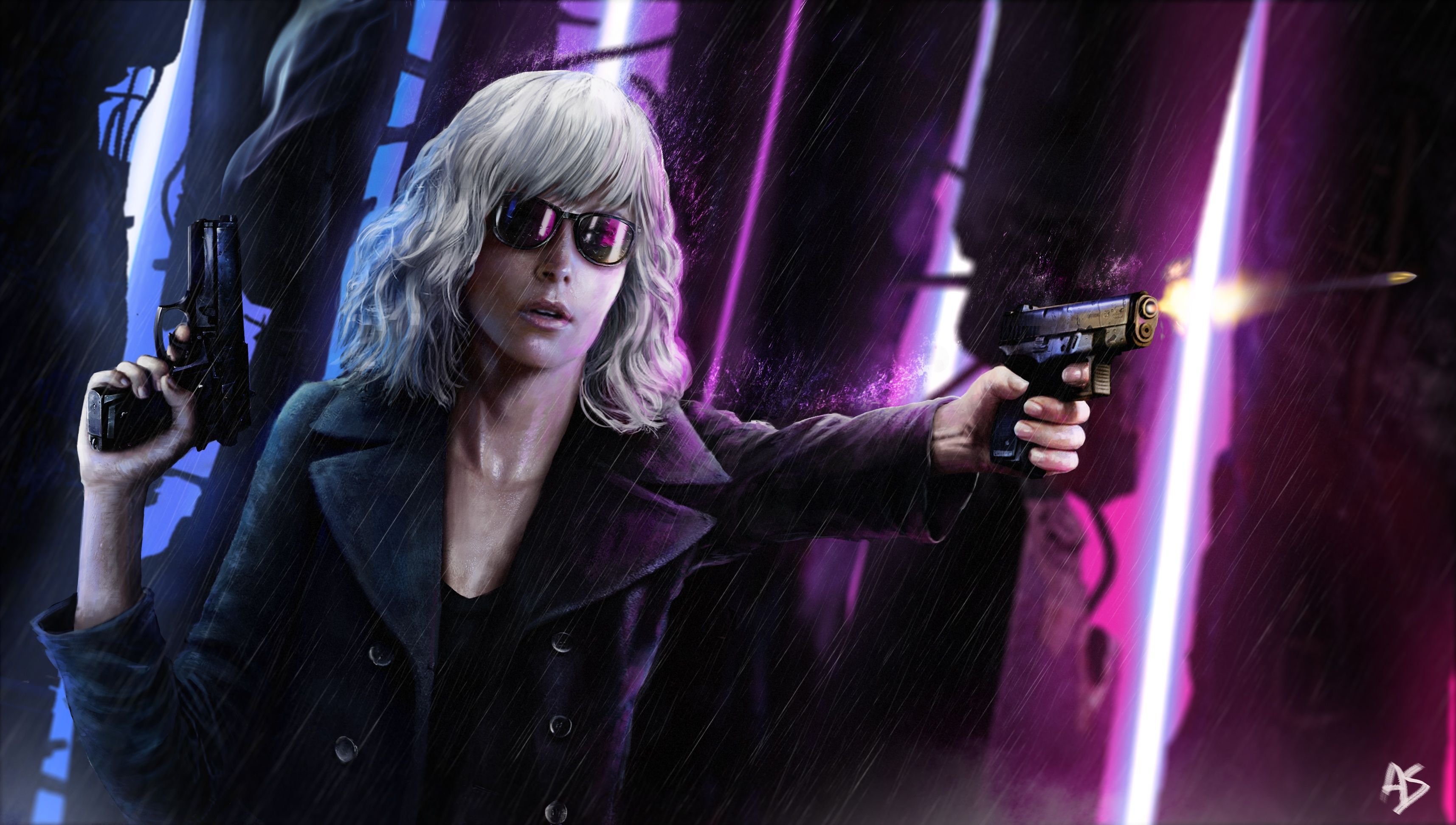 Atomic Blonde Girl Fighting Wallpapers