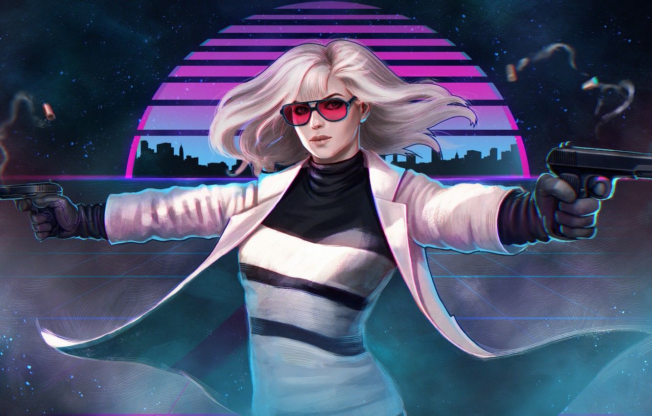 Atomic Blonde Warrior Woman Art Wallpapers