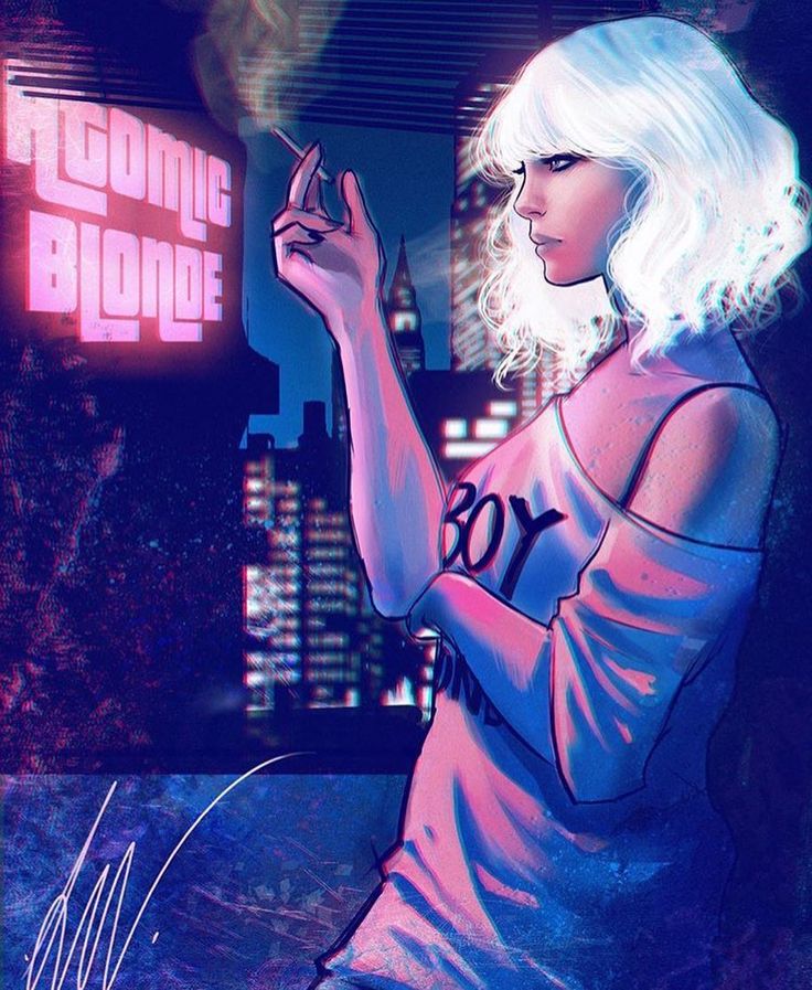 Atomic Blonde Warrior Woman Art Wallpapers