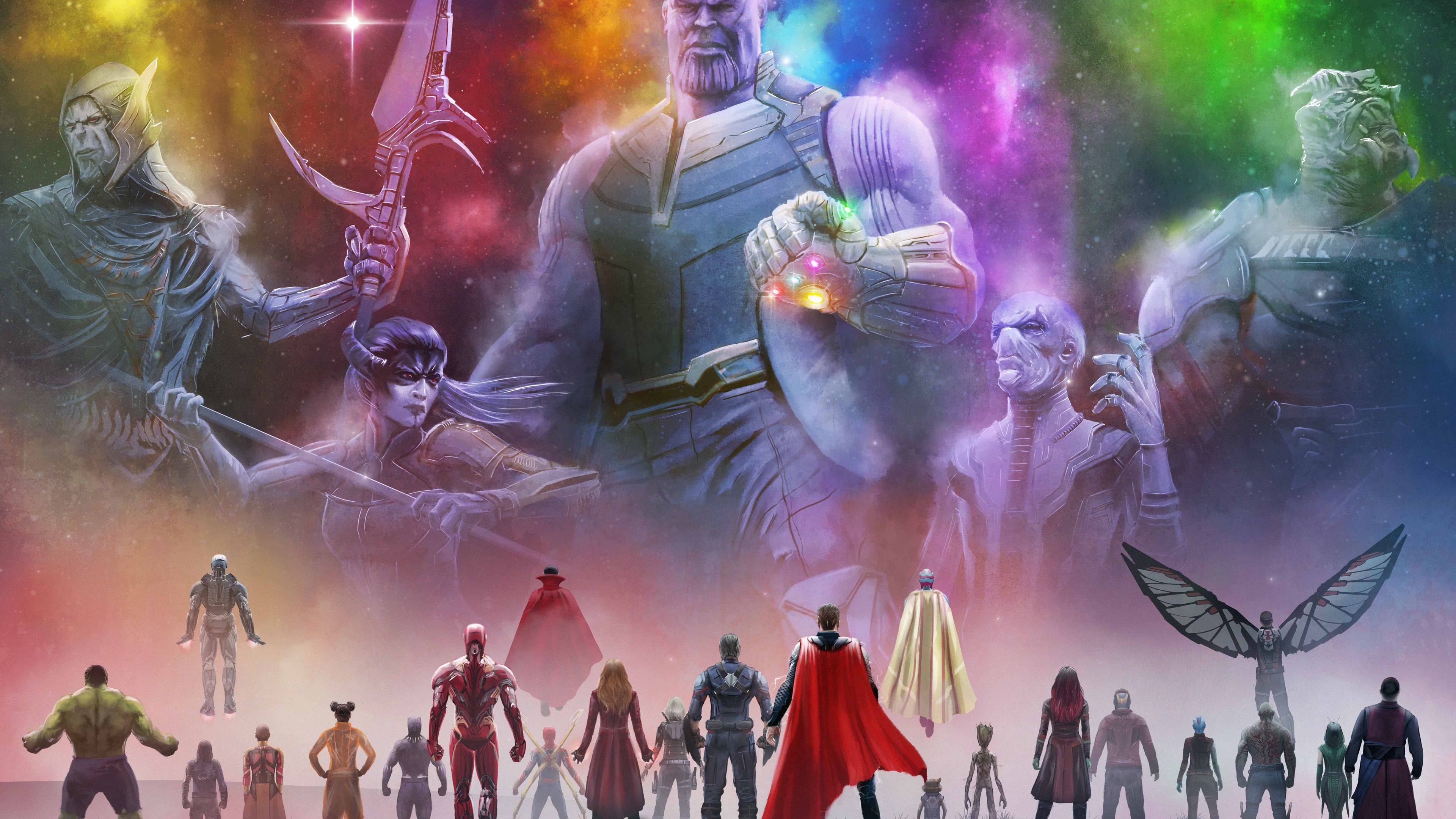 Avengers Infinity War All Superhero And Villain Poster Artwork Wallpapers