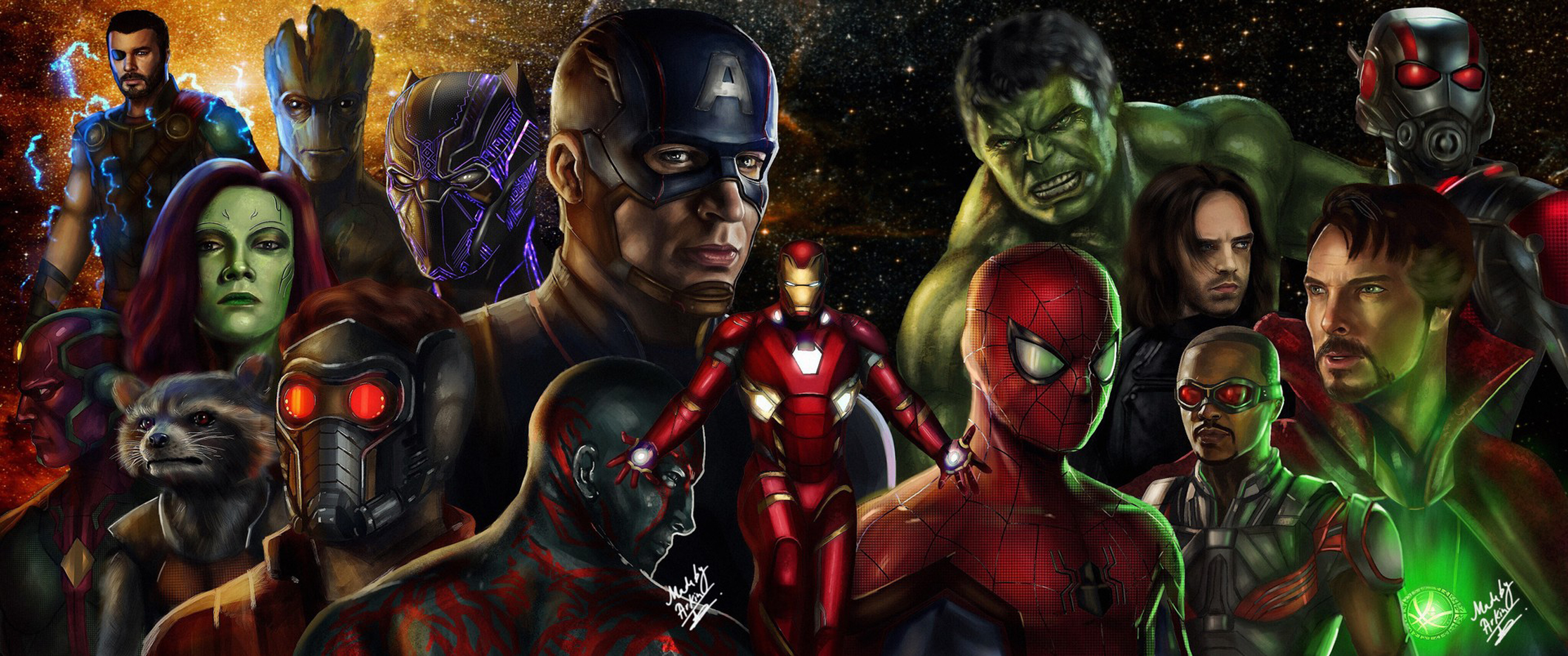 Avengers Infinity War Team Digital Art Wallpapers