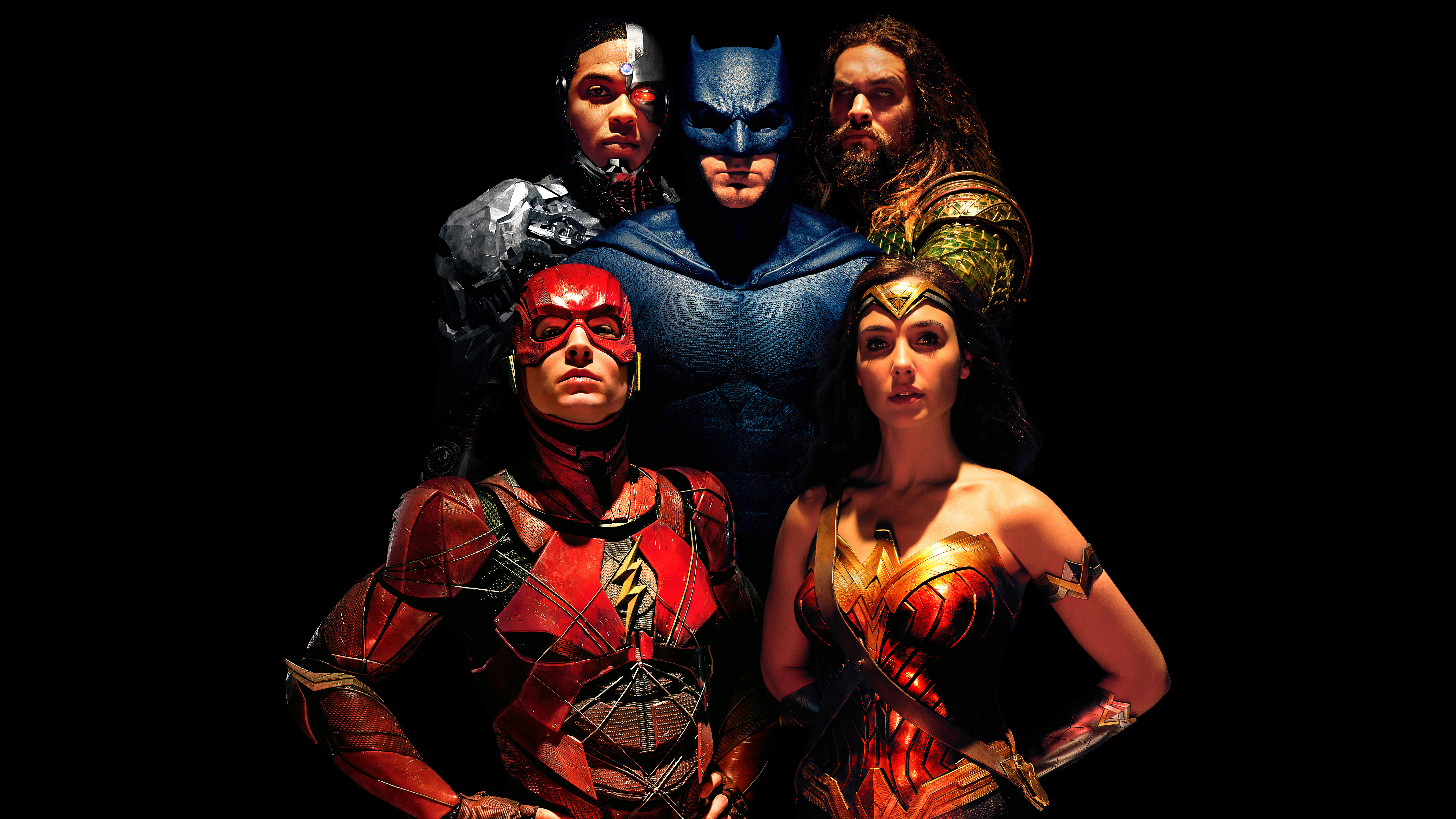 Batman Flash Cyborg And Woman Woman In Justice League Wallpapers