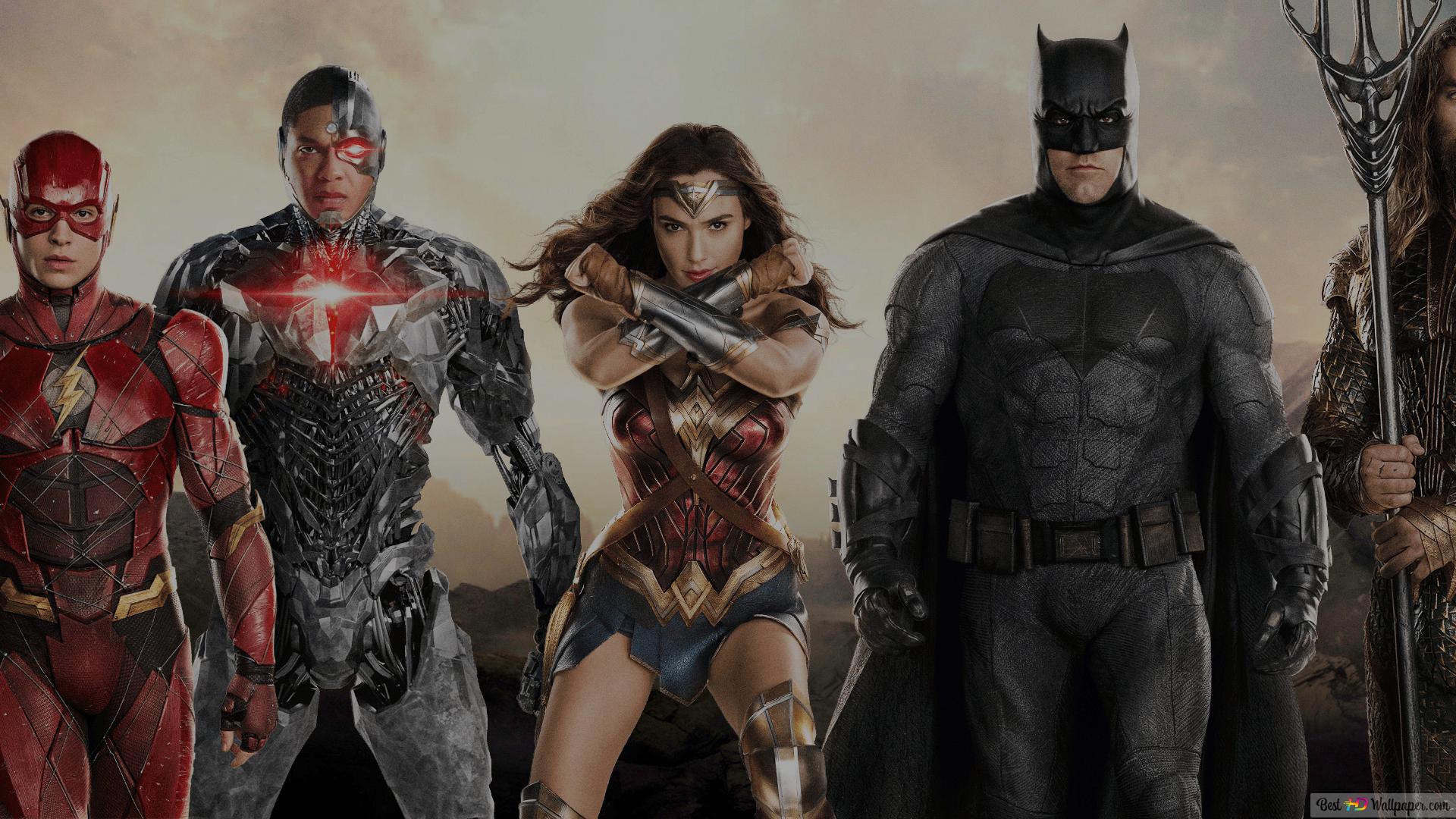 Batman Flash Cyborg And Woman Woman In Justice League Wallpapers